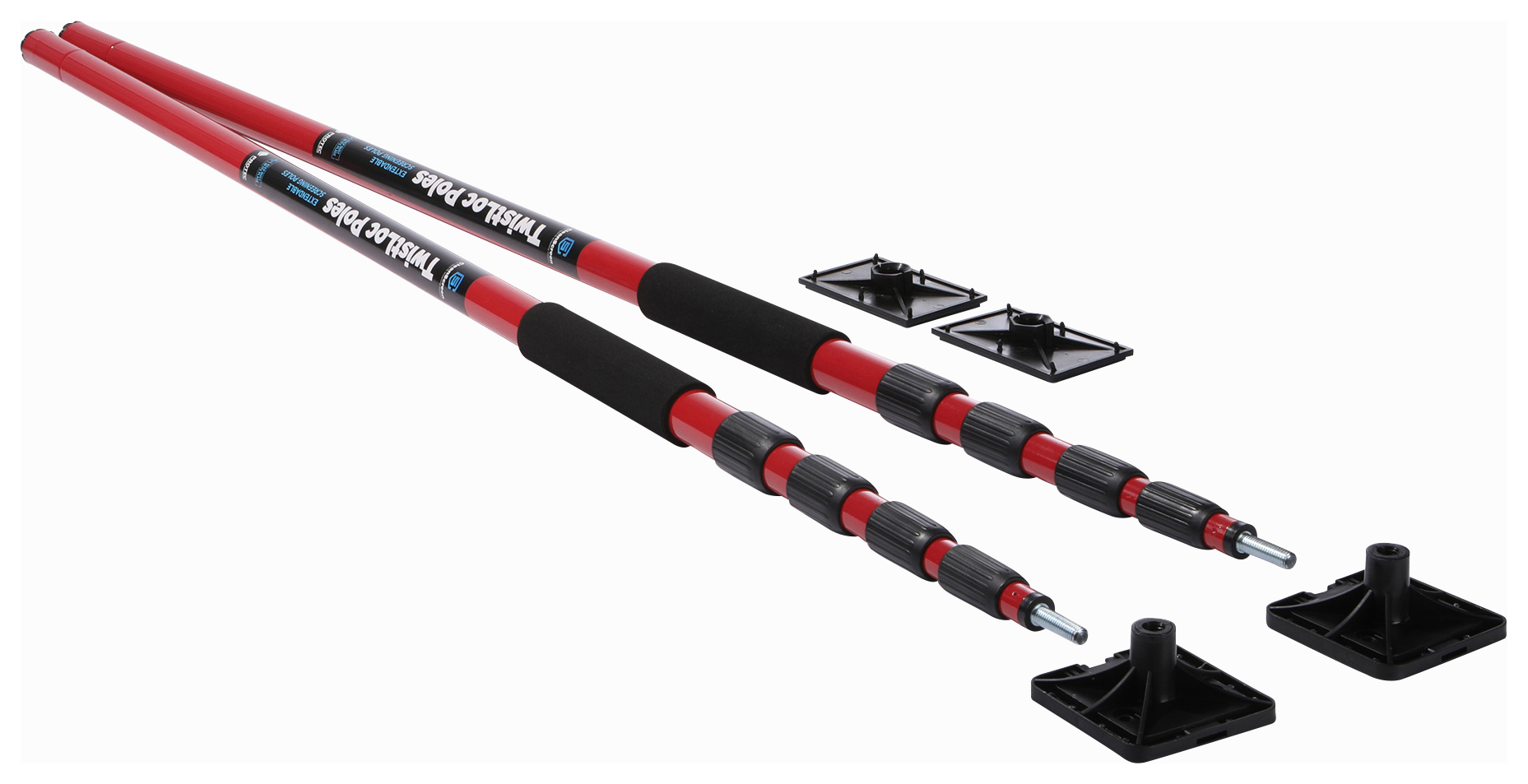 Protec CleanScreen TwistLoc Extendable Poles - 1.65m-6m -