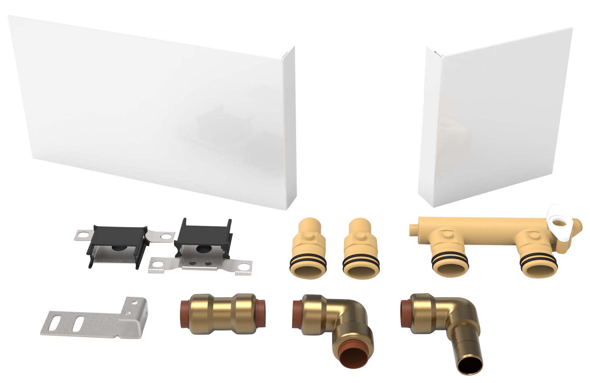 ThermaSkirt BM2 LH Anti-Clockwise Feed & Return Set - 15mm
