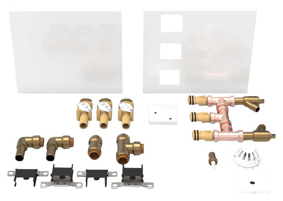 ThermaSkirt BM3 LH Anti-Clockwise Feed Kit TRV Feed & Return Set - 15mm