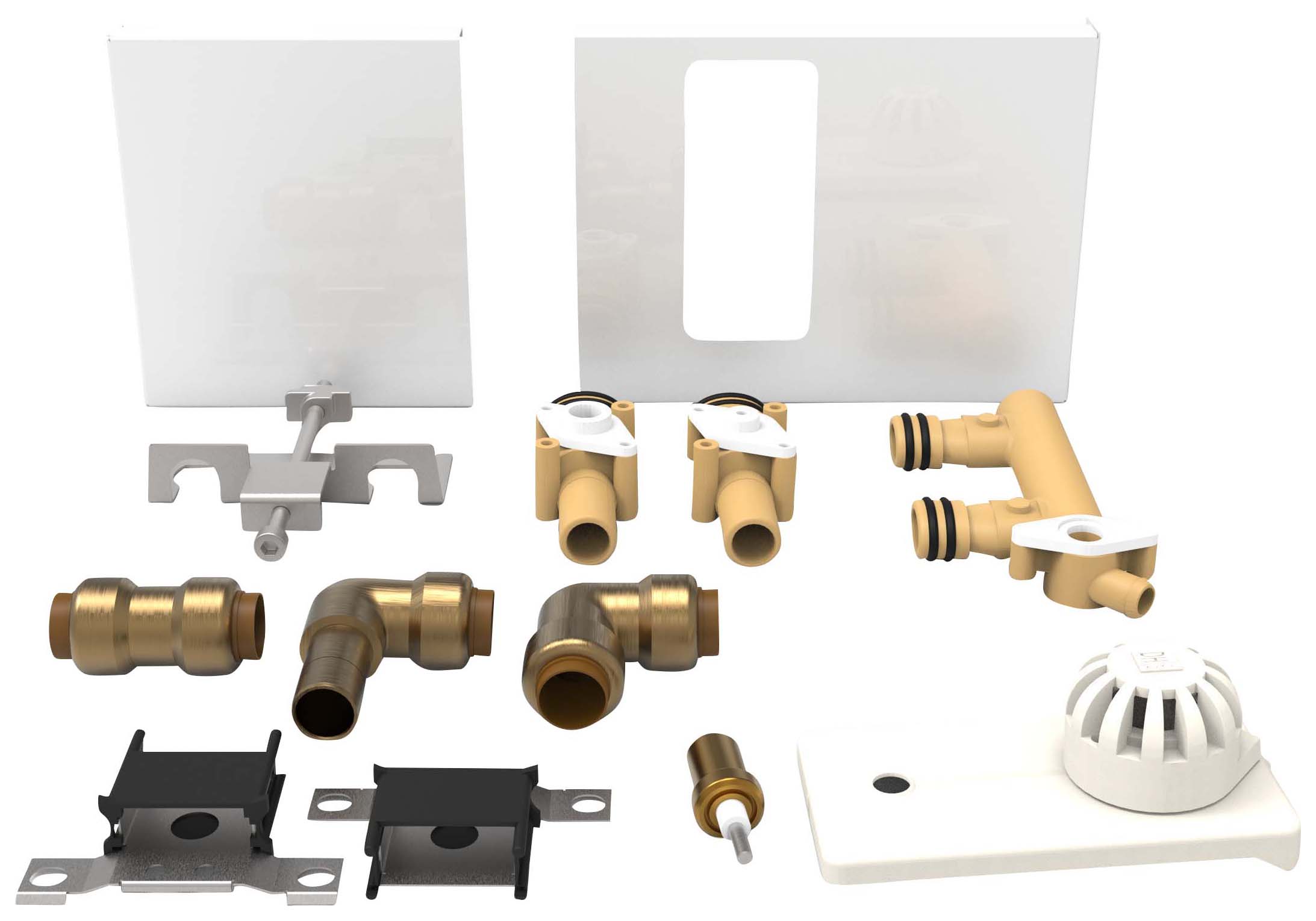 ThermaSkirt BM2 LH Anti-Clockwise Feed & Return Set with TRV - 15mm