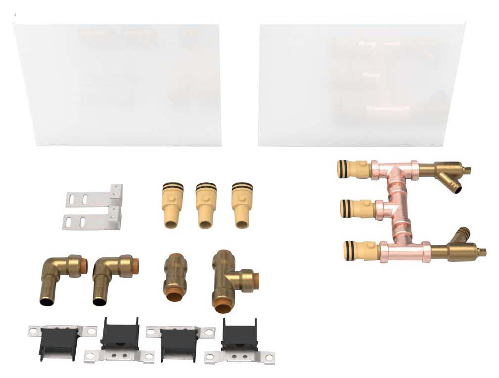 ThermaSkirt BM3 RH Clockwise Feed & Return Set - 15mm