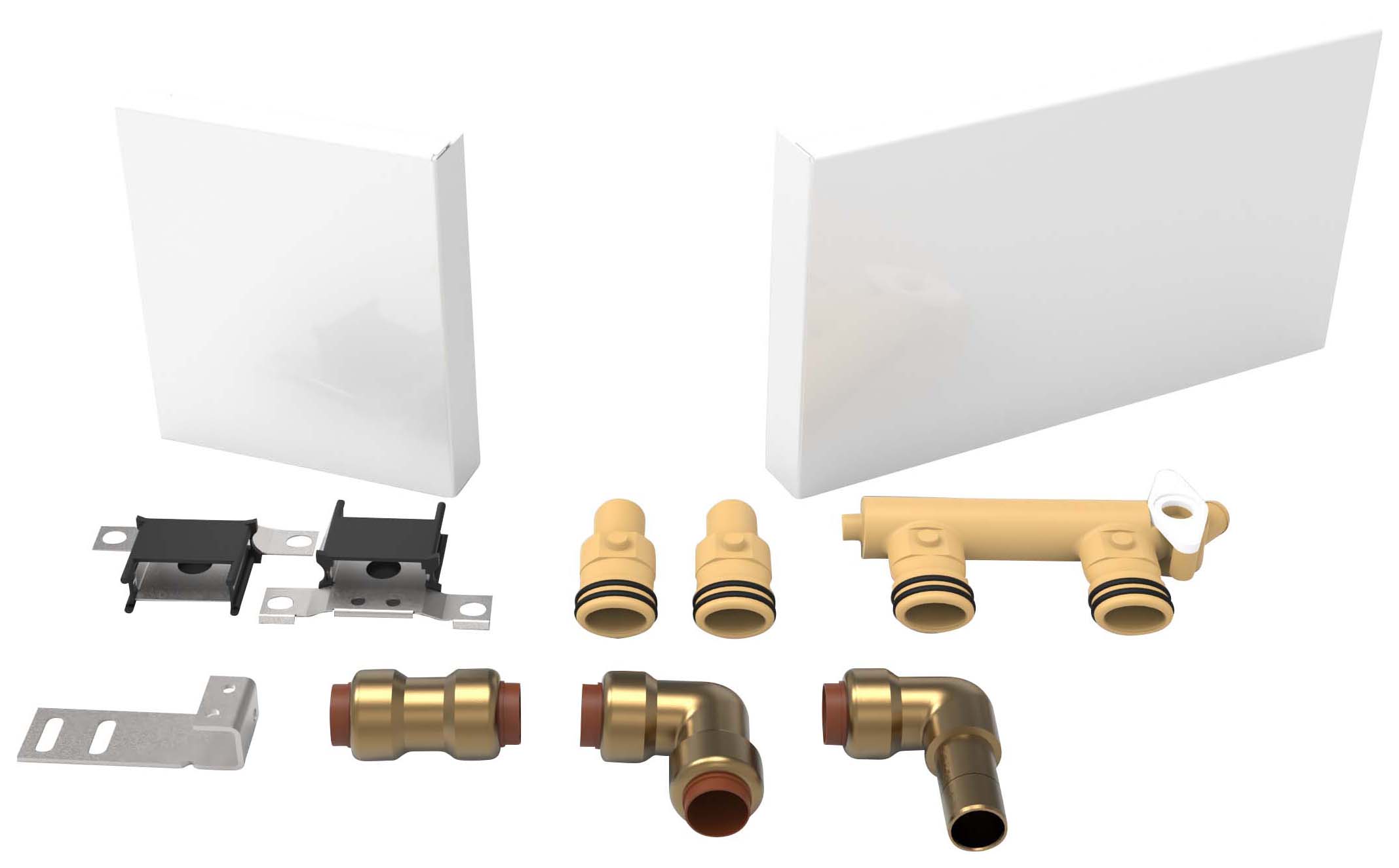 ThermaSkirt BM2 RH Clockwise Feed & Return Set - 15mm