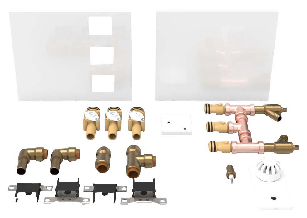 ThermaSkirt BM3 RH Clockwise Feed Kit TRV Feed & Return Set - 15mm