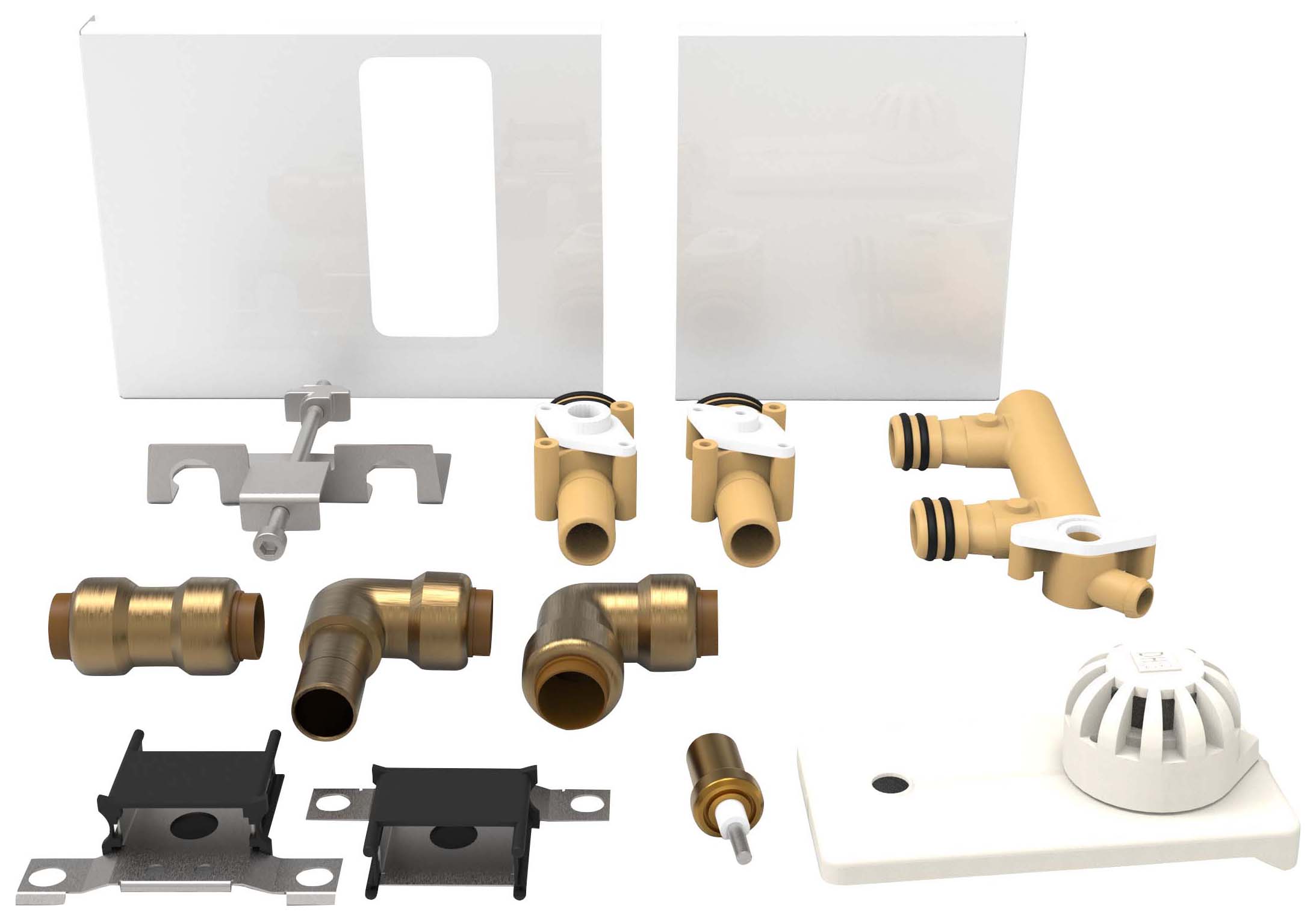 ThermaSkirt BM2 RH Clockwise Feed & Return Set with TRV - 15mm