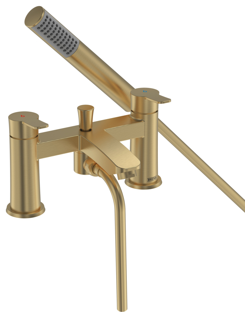 Bristan Apelo Bath Shower Mixer Tap - Brushed Brass