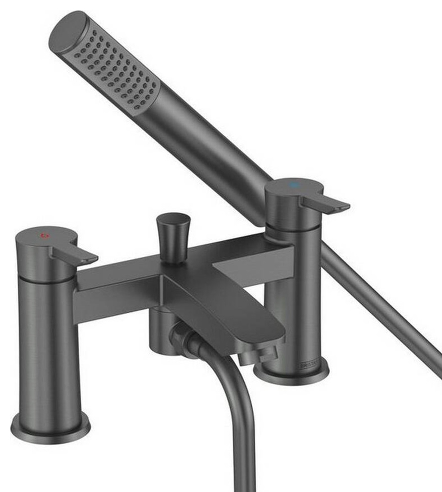 Bristan Apelo Bath Shower Mixer Tap - Brushed Anthracite