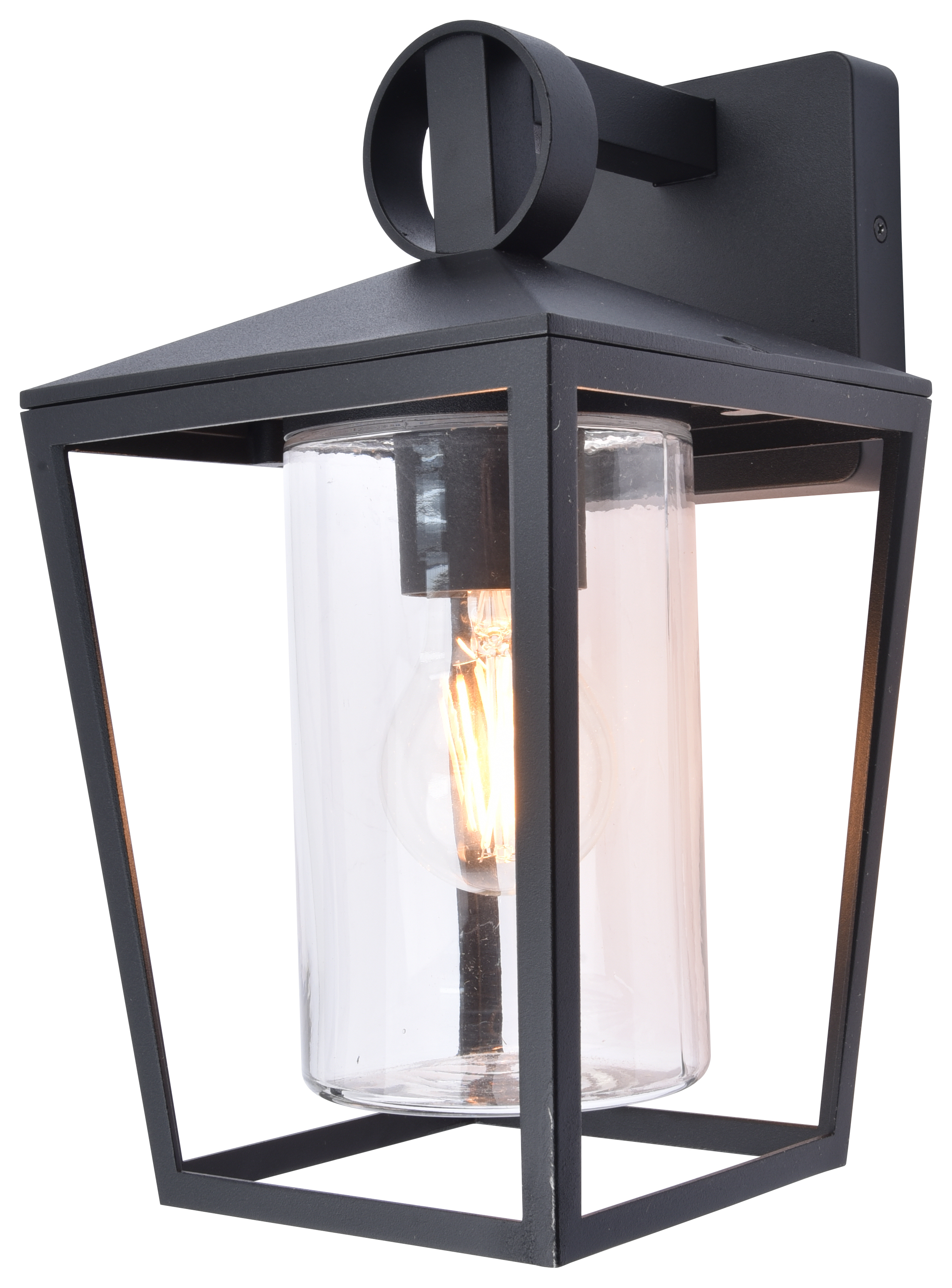 Lutec IP44 West Wall Light - Black