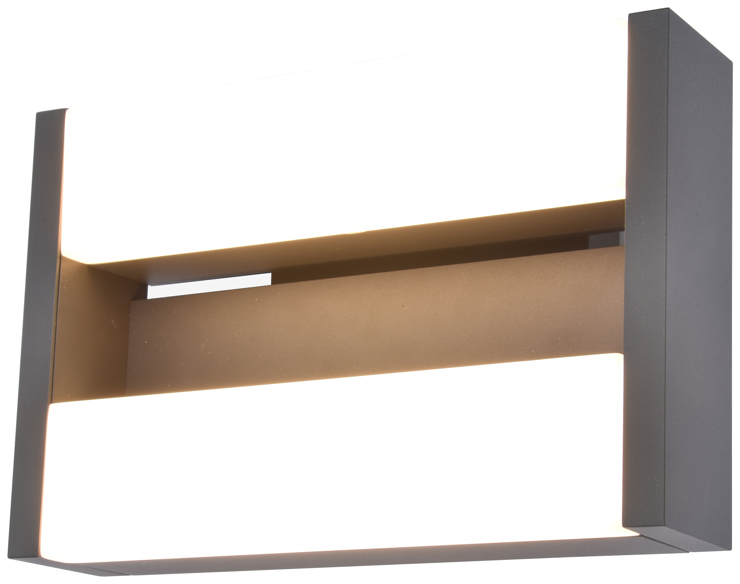 Lutec IP44 Conroy Integrated LED Wall Light - Dark Grey