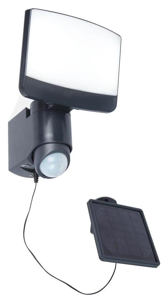 Lutec IP54 Sunshine Integrated LED Solar Floodlight with PIR - 7W