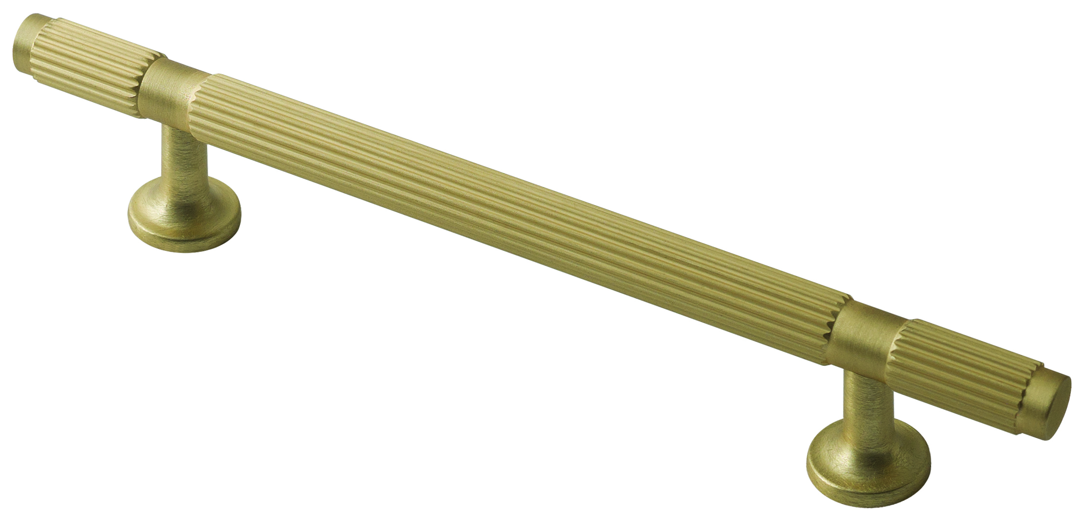 Duarti By Calypso Loria Fluted Large T-Bar Bathroom Furniture Handle - Brushed Brass