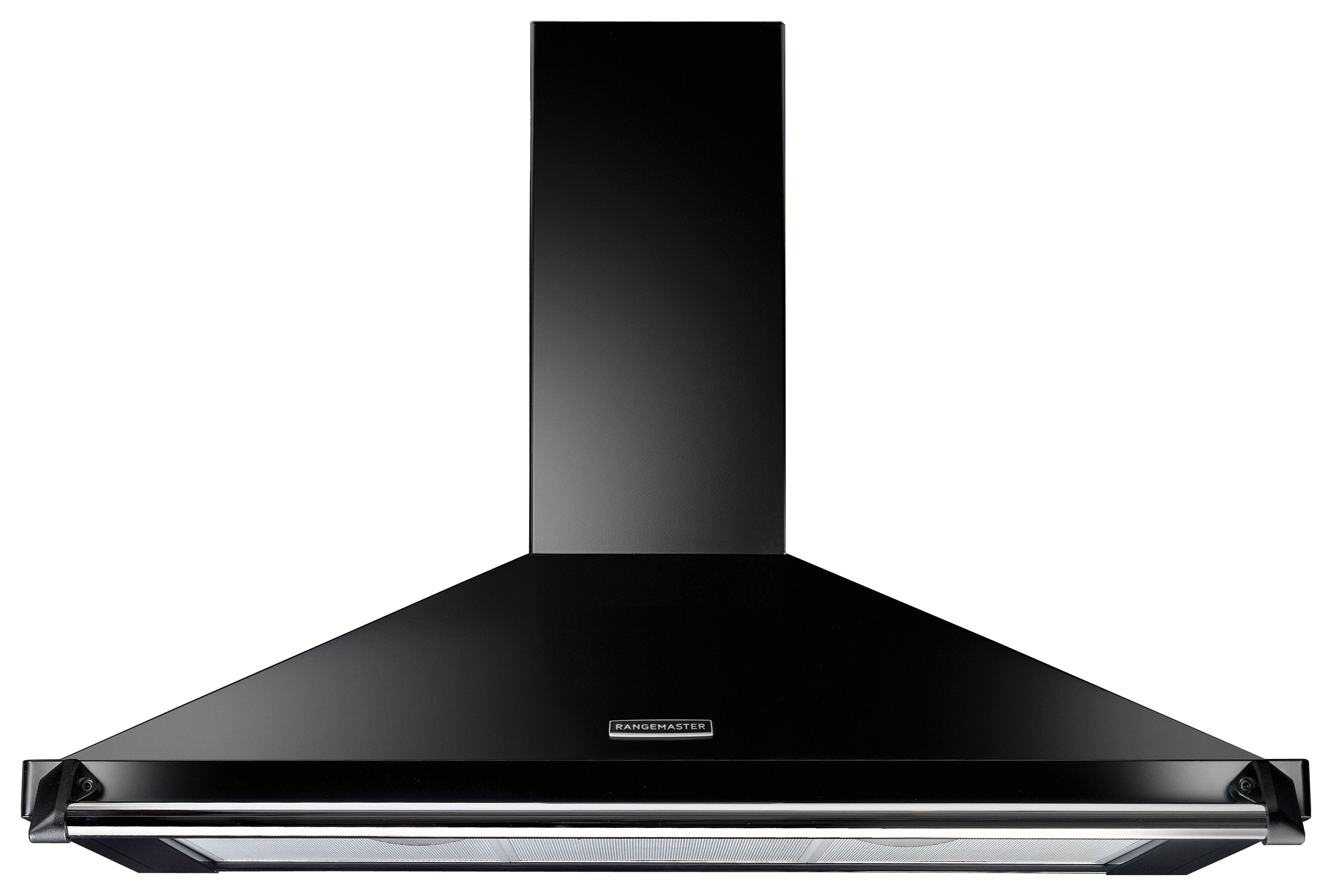 Rangemaster 90cm Classic Chimney Hood - Black & Chrome