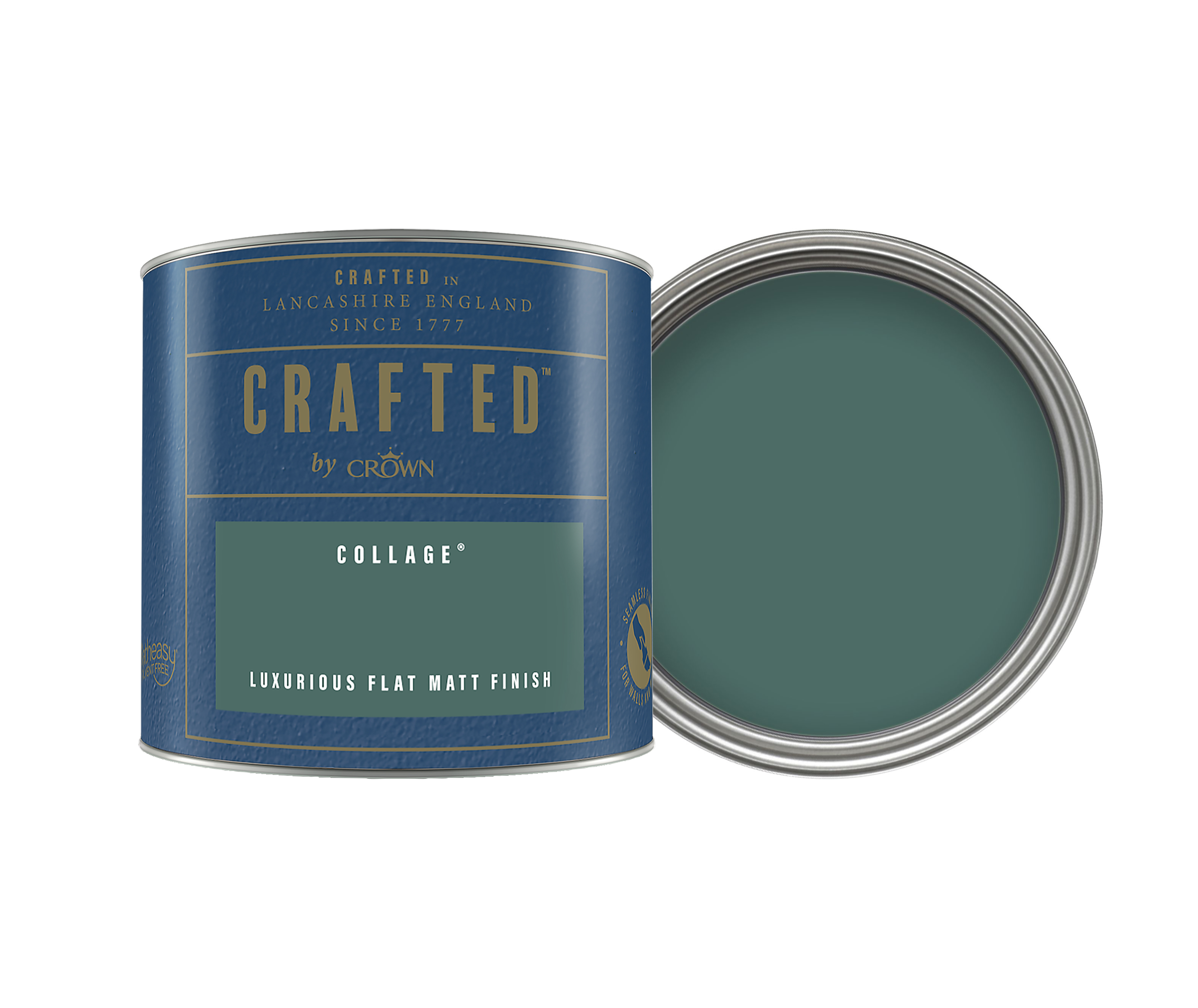 CRAFTED By Crown Flat Matt Emulsion Interior Paint - Collage 125ml