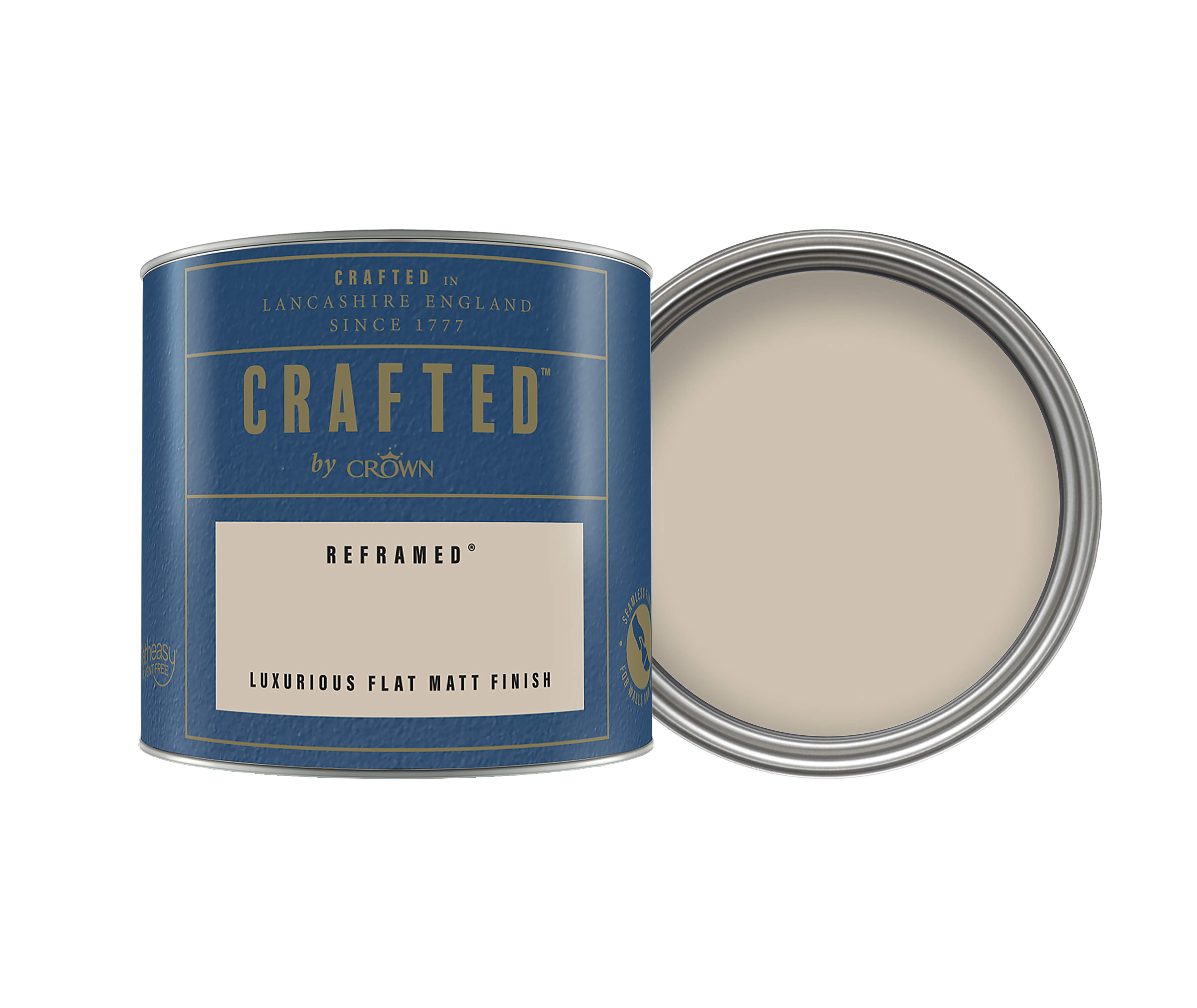 CRAFTED By Crown Flat Matt Emulsion Interior Paint - Reframed - 125ml