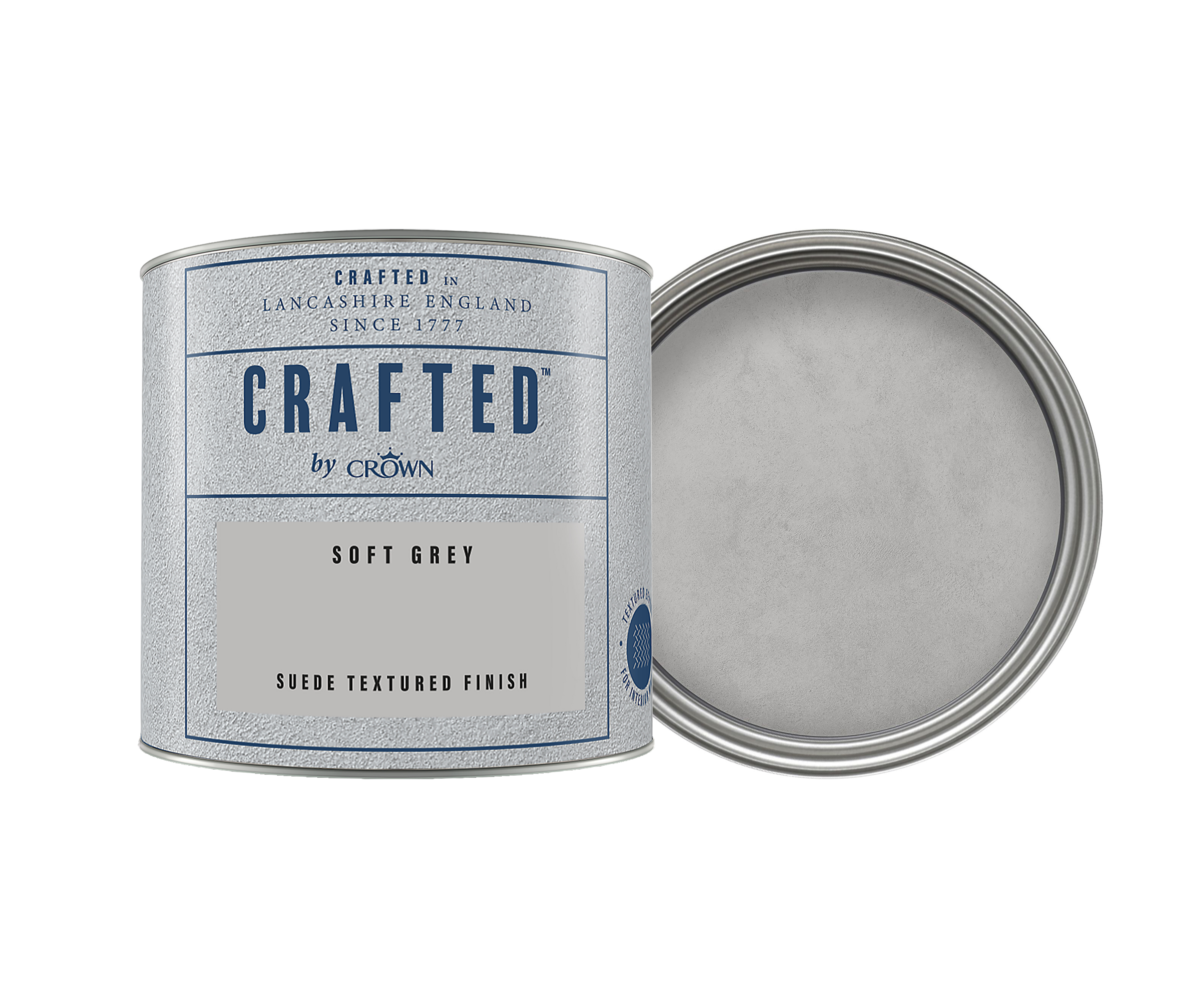 Crown Crafted Suede Textured Emulsion Paint - Soft Grey - 125ml