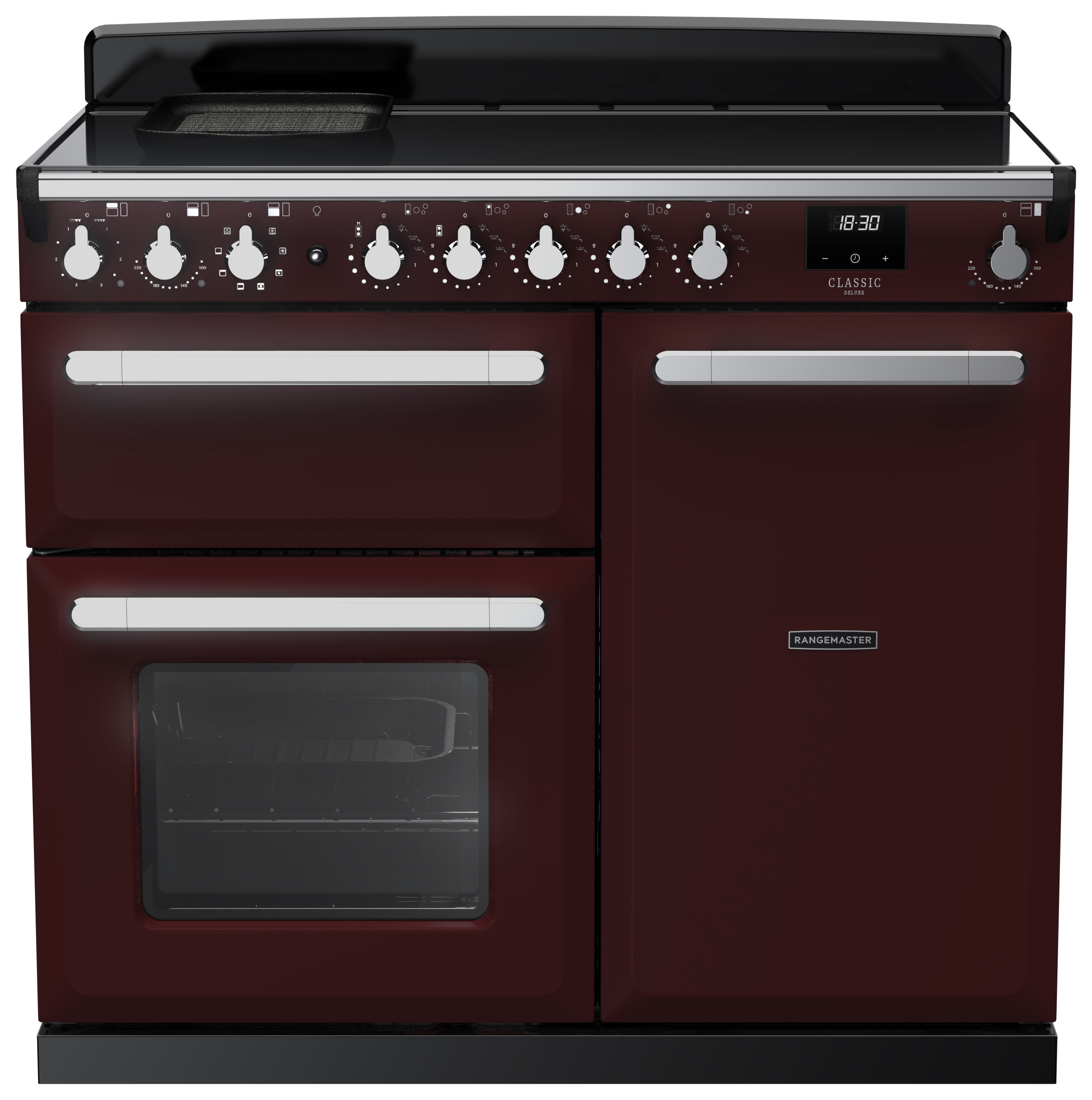 Rangemaster Estel Deluxe 100cm Induction Rangecooker - Bordeaux + Chrome