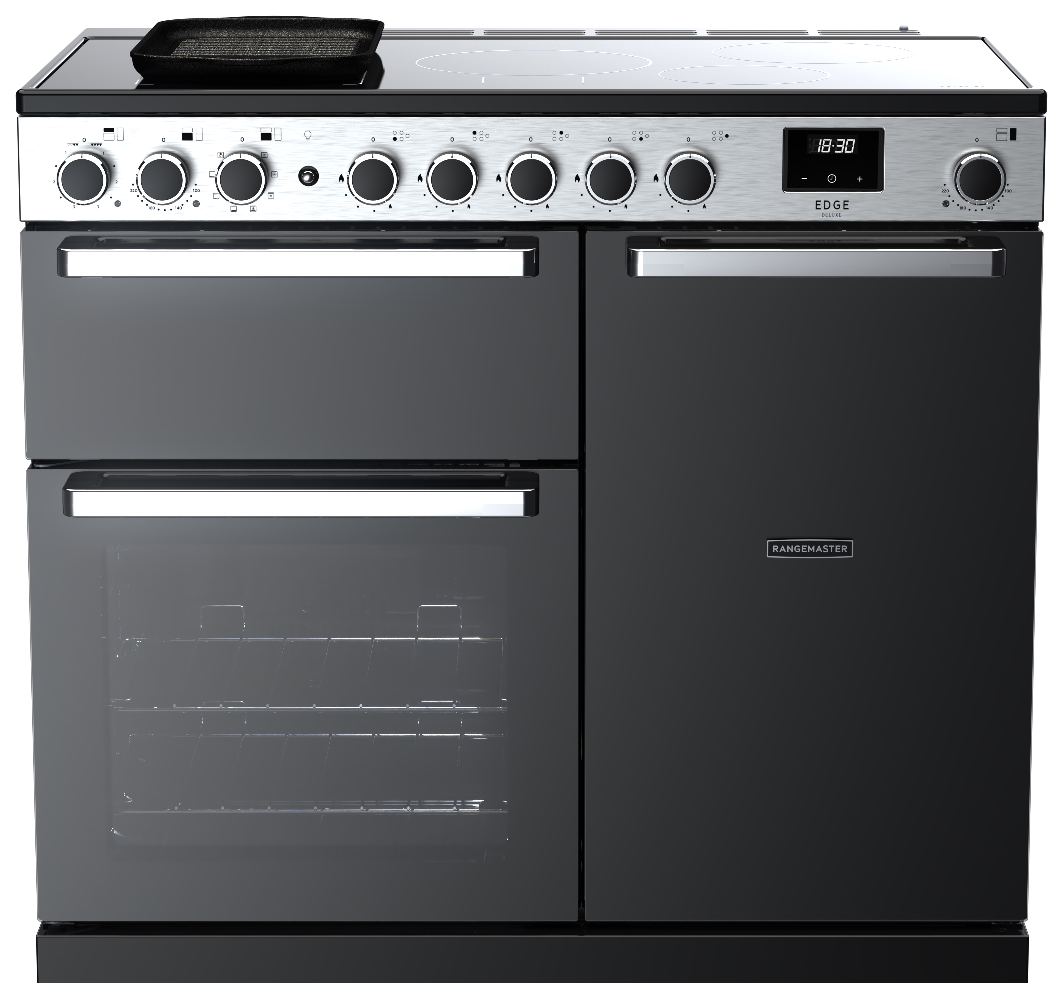 Rangemaster Edge Deluxe 100cm Induction Rangecooker - Black Glass