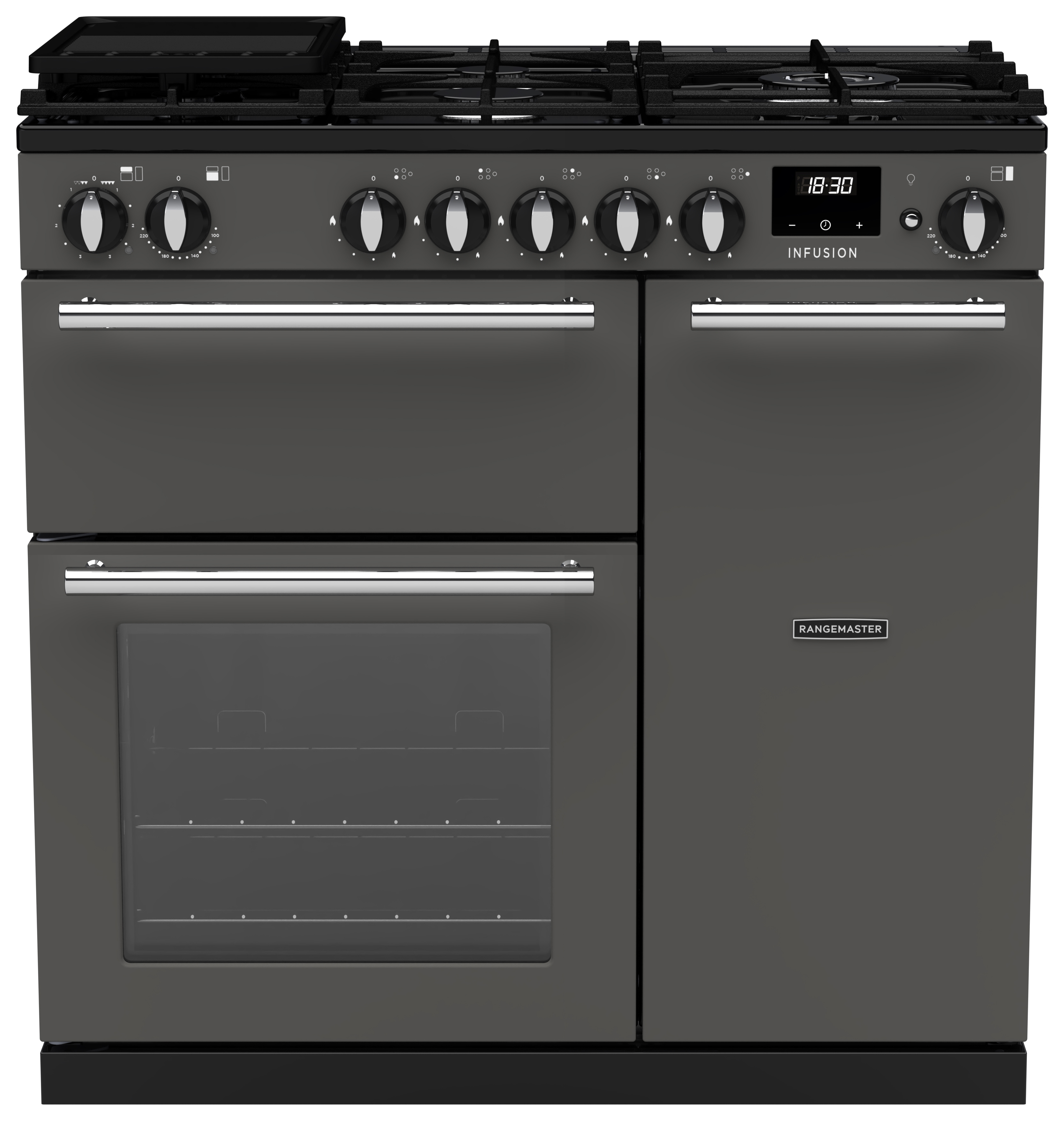 Rangemaster Infusion 90cm Dual Fuel Range Cooker - Slate