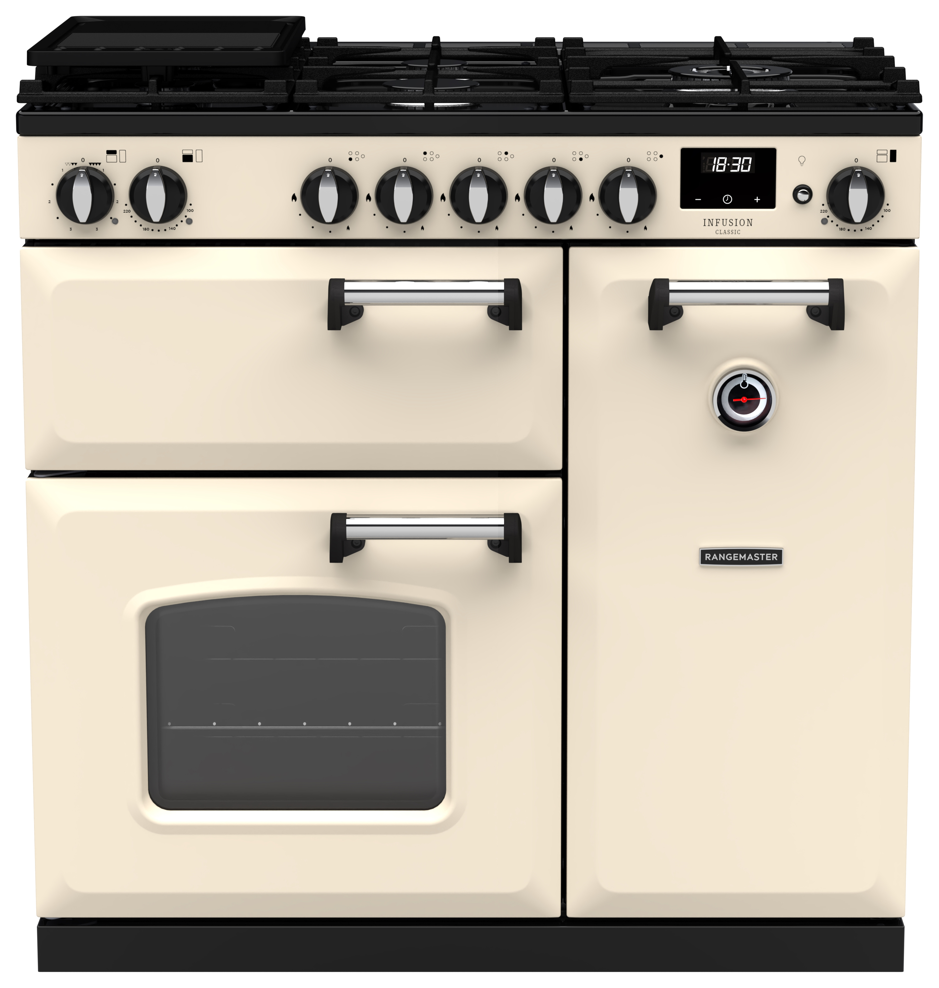 Rangemaster Infusion Classic 90cm Dual Fuel Range Cooker - Pale Cream