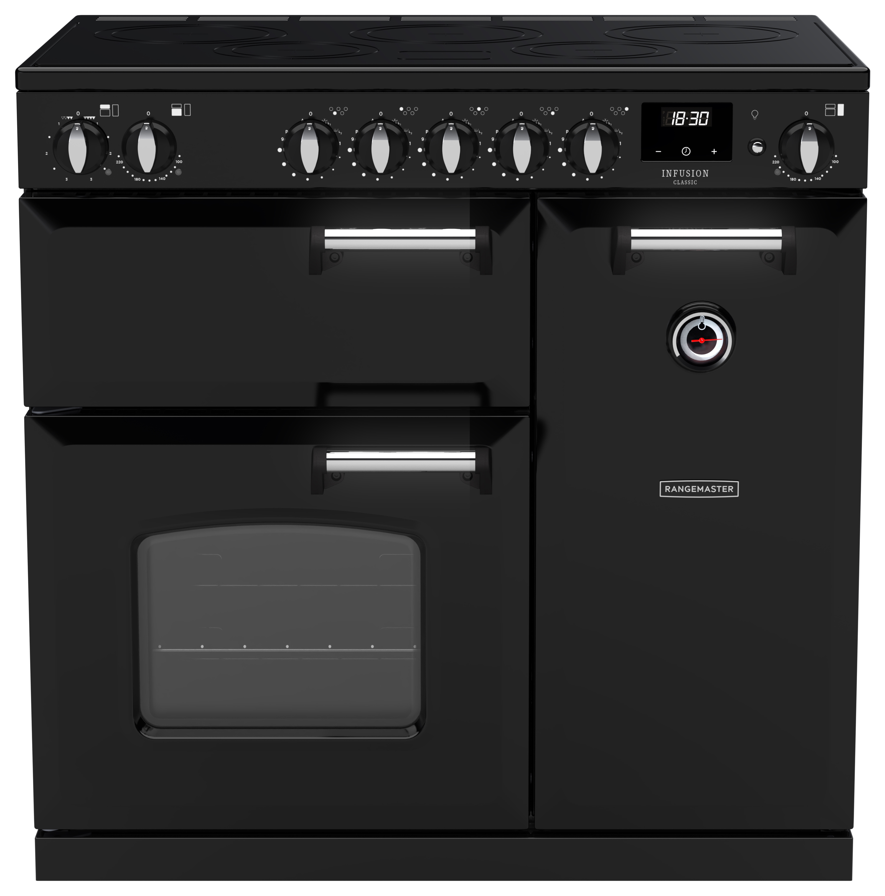 Rangemaster Infusion Classic 90cm Induction Range Cooker - Gloss Black