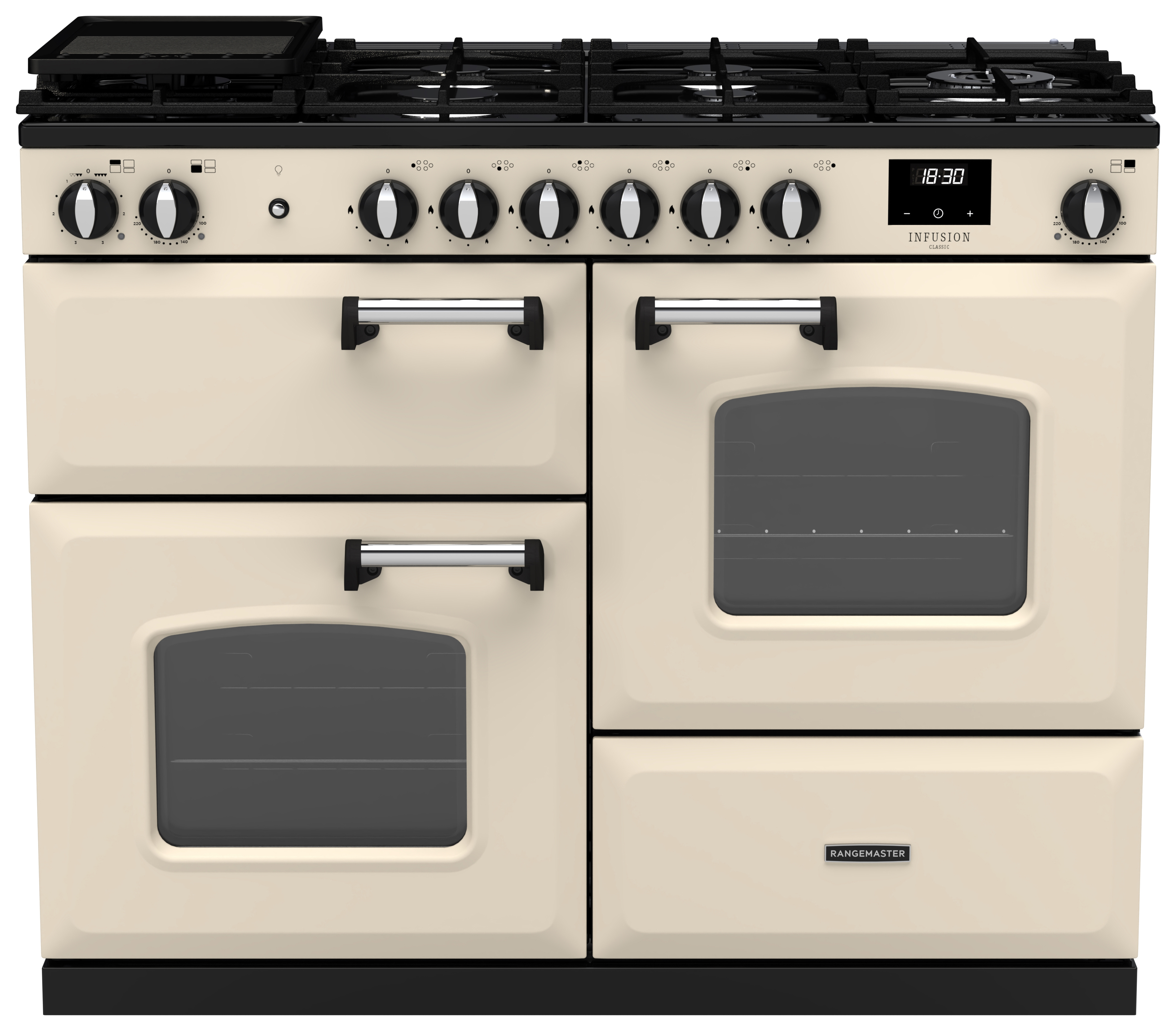 Rangemaster Infusion Classic 110cm Dual Fuel Rangecooker - Pale Cream