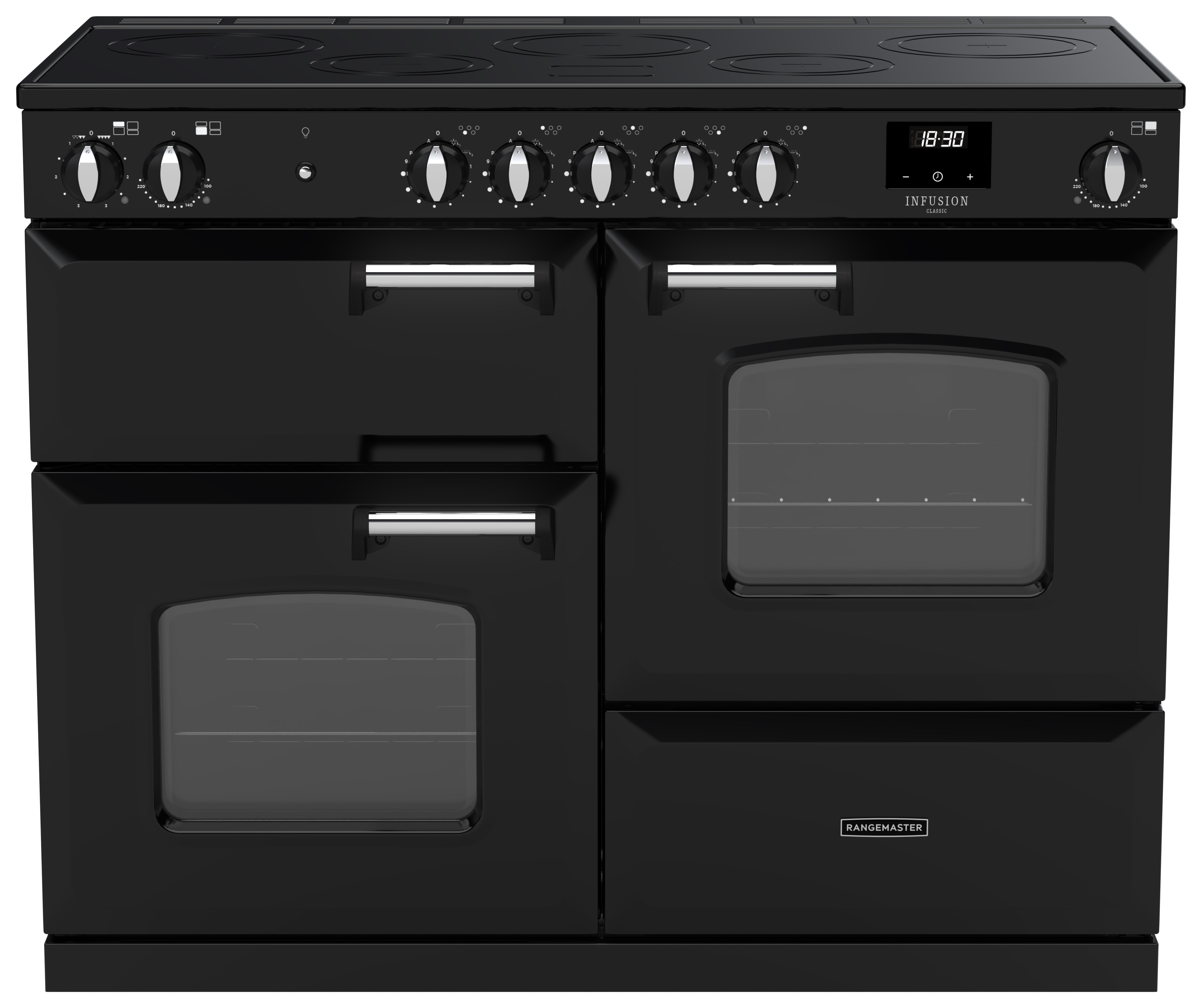 Rangemaster Infusion Classic 110cm Induction Rangecooker - Gloss Black