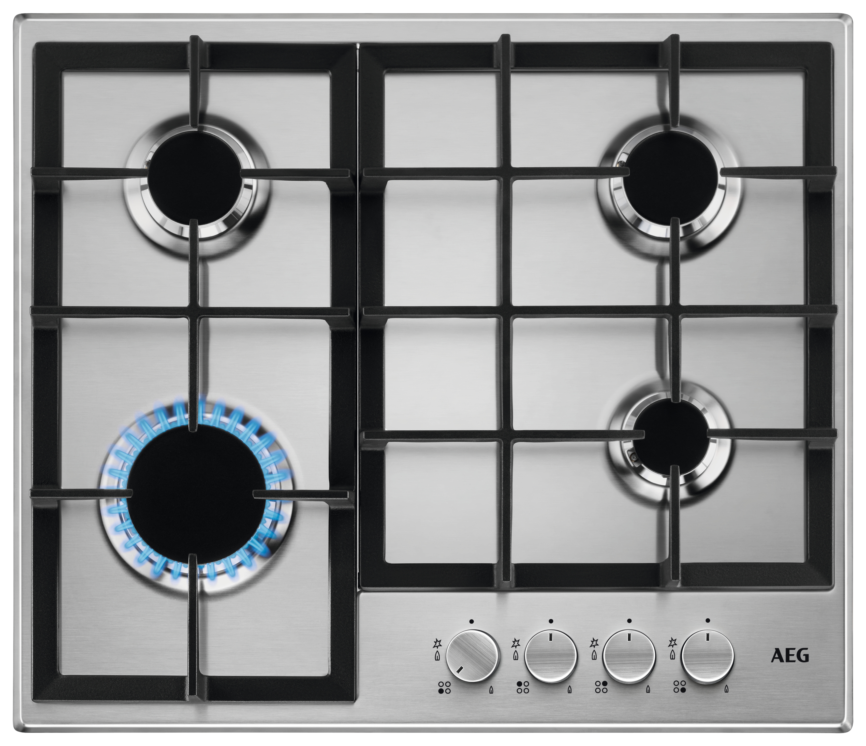 AEG HGE64200SM 60cm Slim line Gas Hob - Stainless Steel