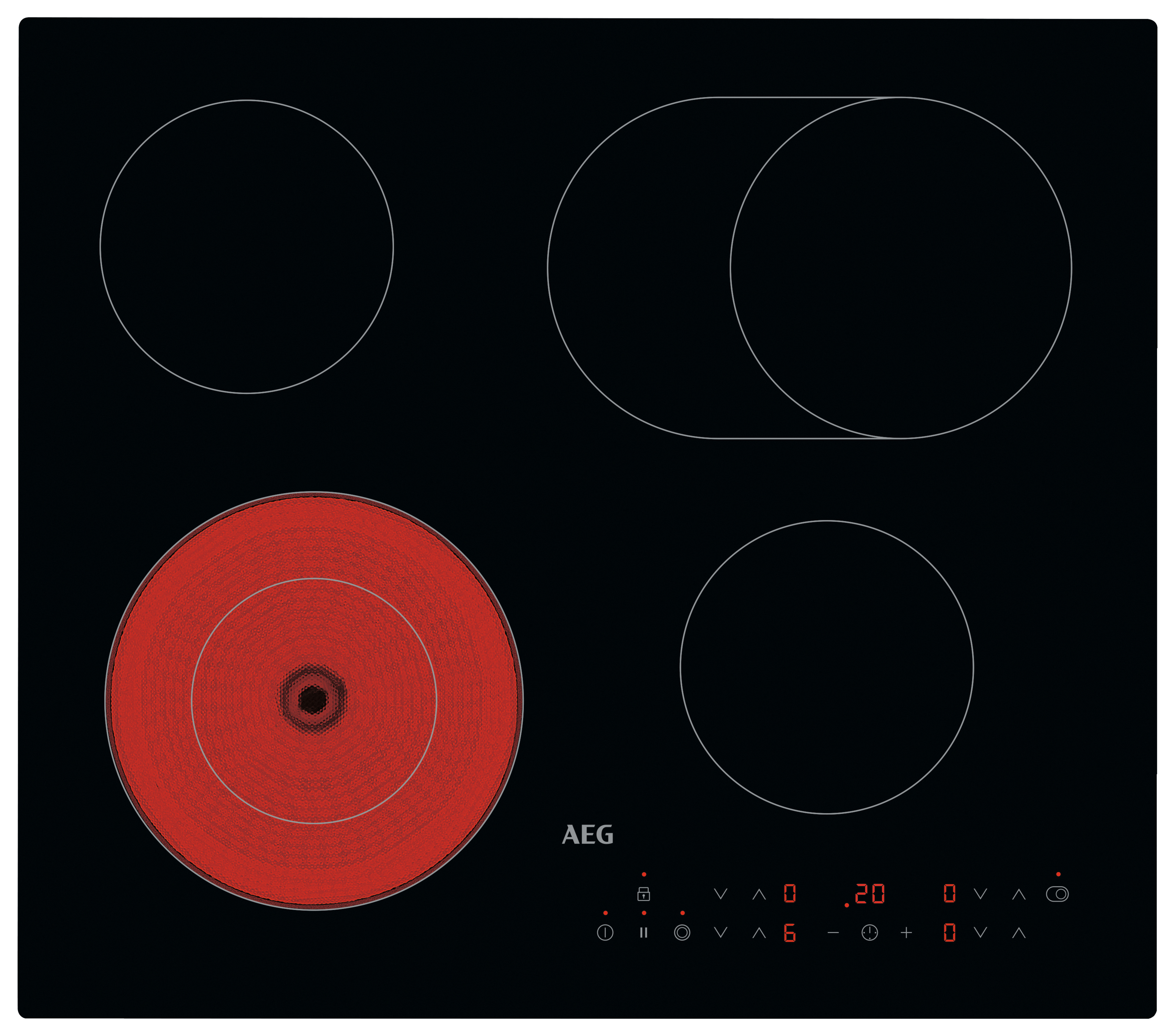 AEG HRX64360C 60cm Ceramic Hob - Black