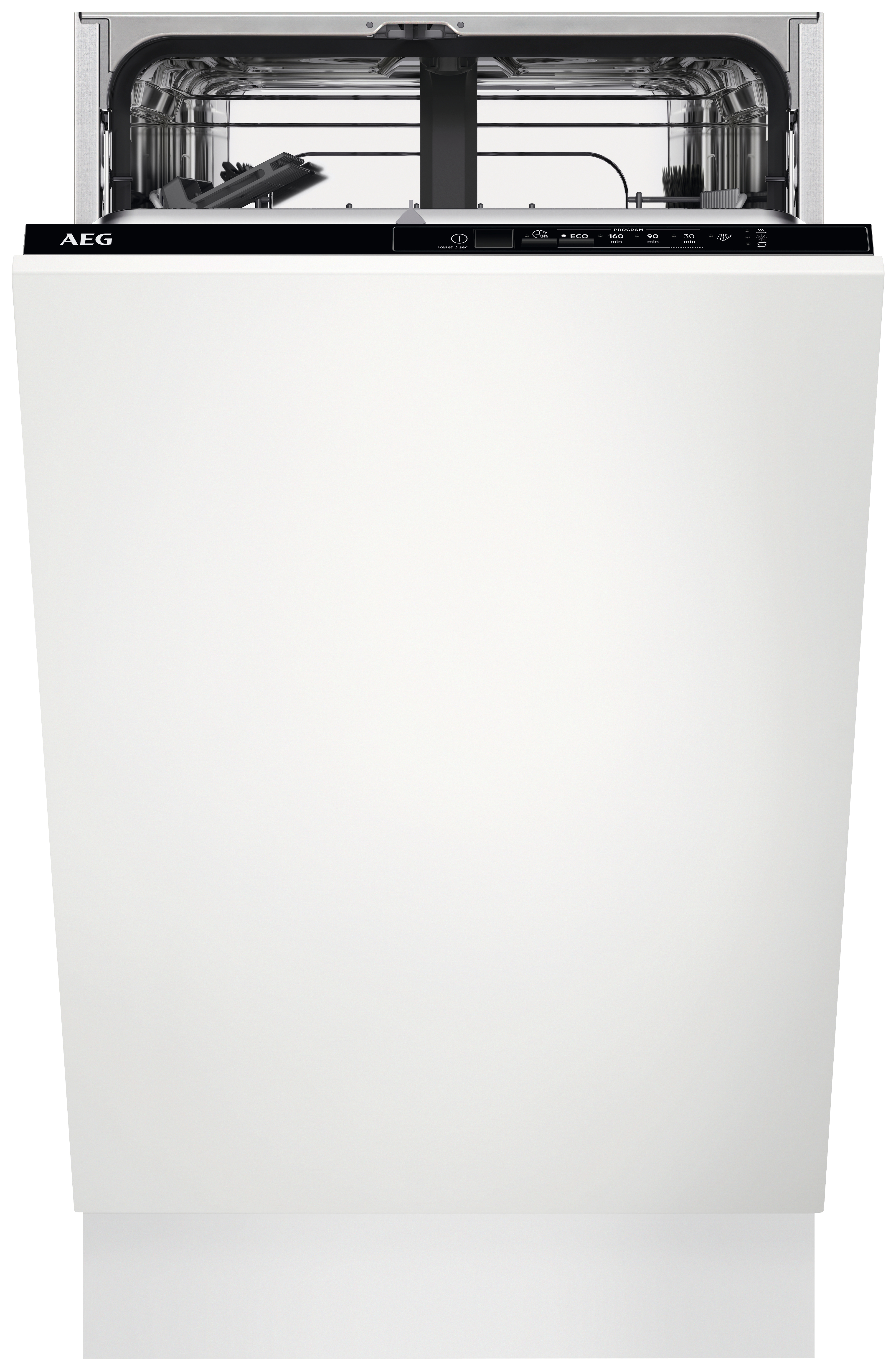 AEG FSX51407Z 45cm Slimline AirDry Integrated Dishwasher - Stainless Steel