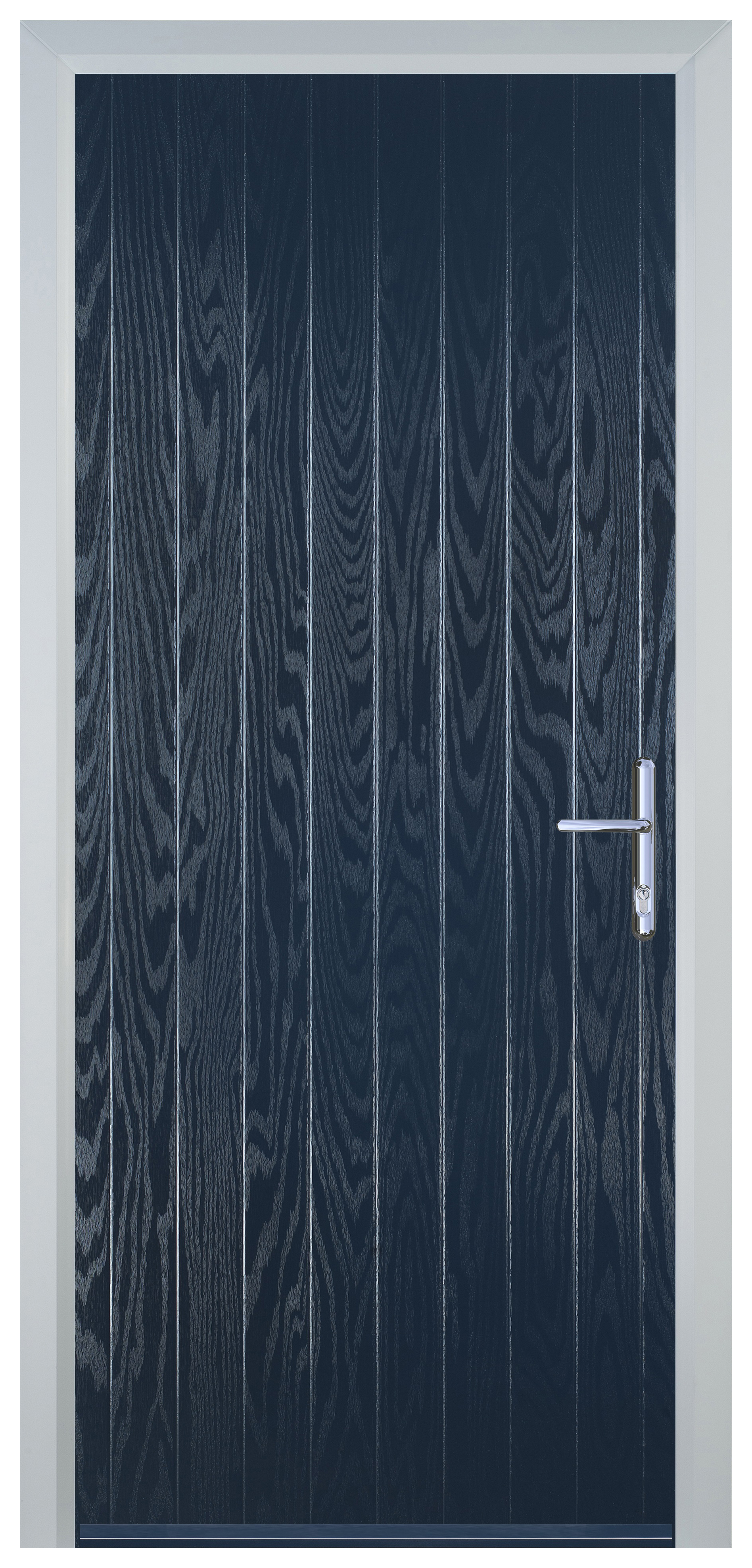 Door-Stop Cottage Blue Left Hand FD30 Integral Garage Fire Door Set - 2079mm