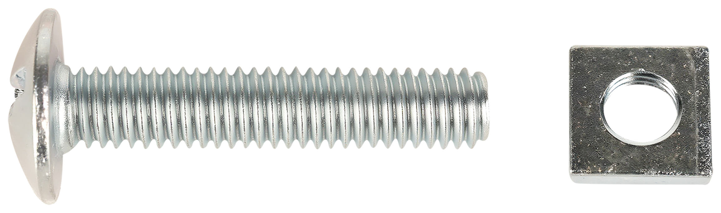 Wickes Mushroom Head Roofing Bolt & Nut - M6 x 30 - Pack of 10