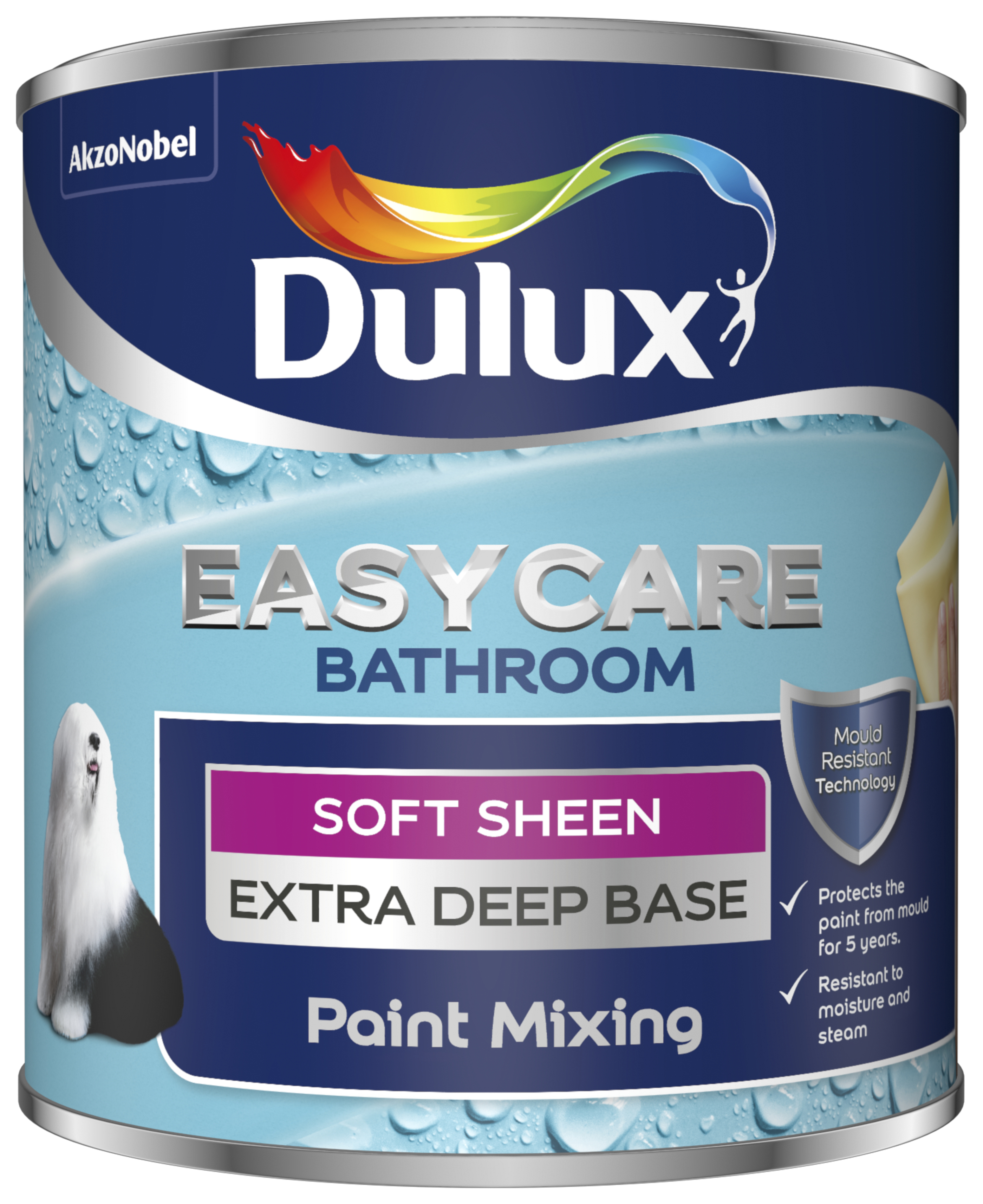 Dulux Colour Mix Bathroom+ Soft Sheen Ex/Deep Base - 1L