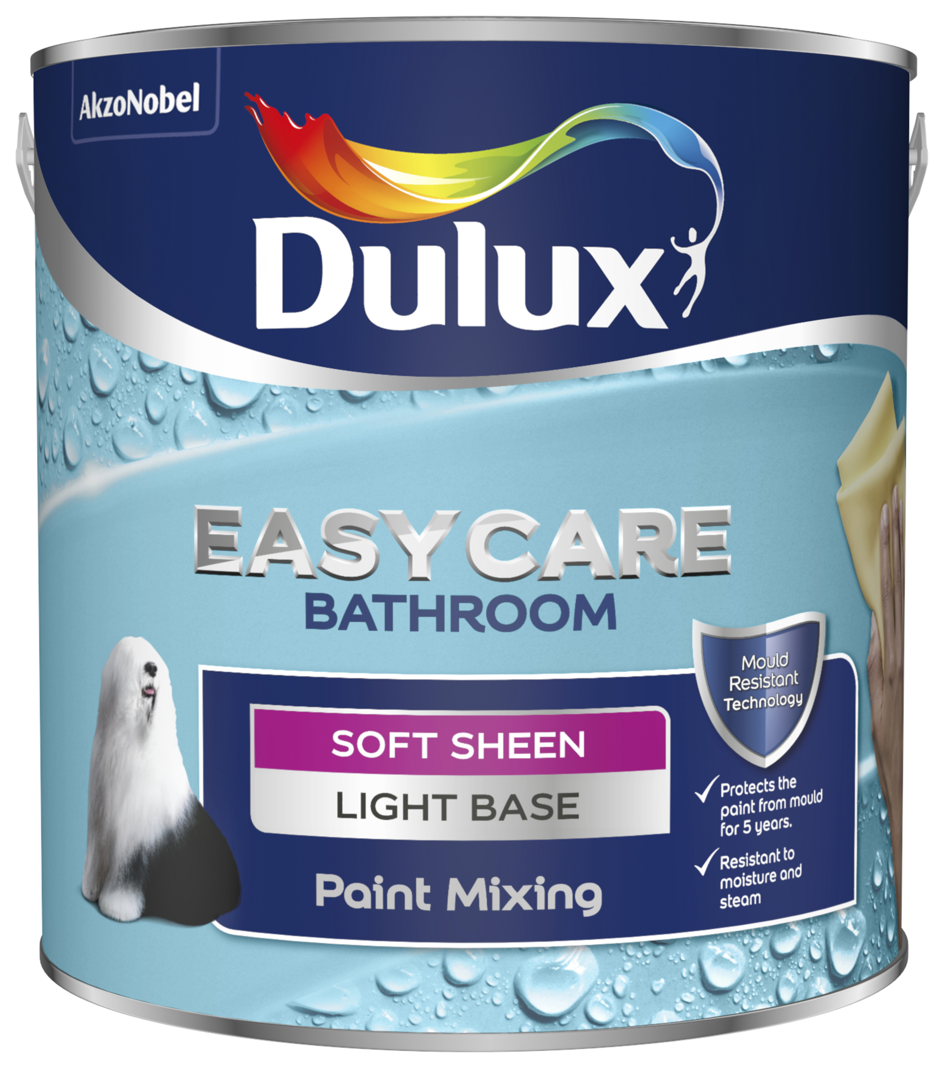 Dulux Colour Mix Bathroom+ Soft Sheen Light Base - 2.5L