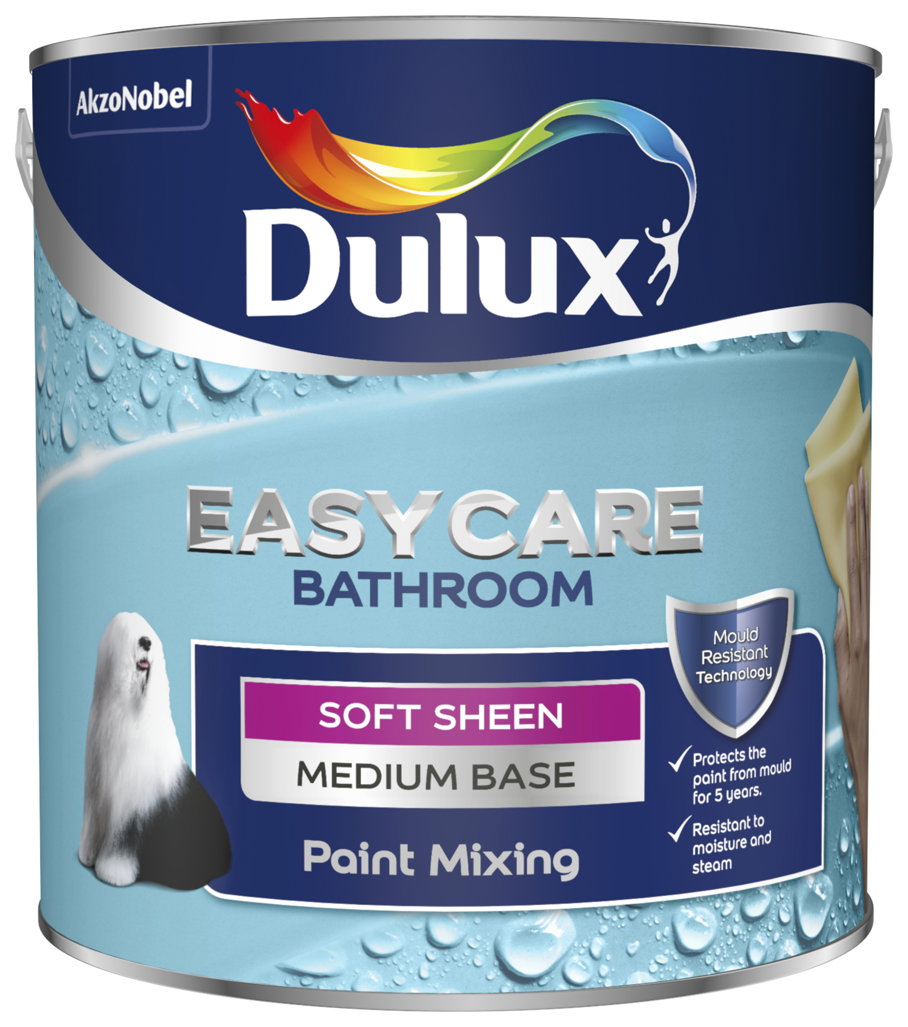 Dulux Colour Mix Bathroom+ Soft Sheen Medium Base - 2.5L