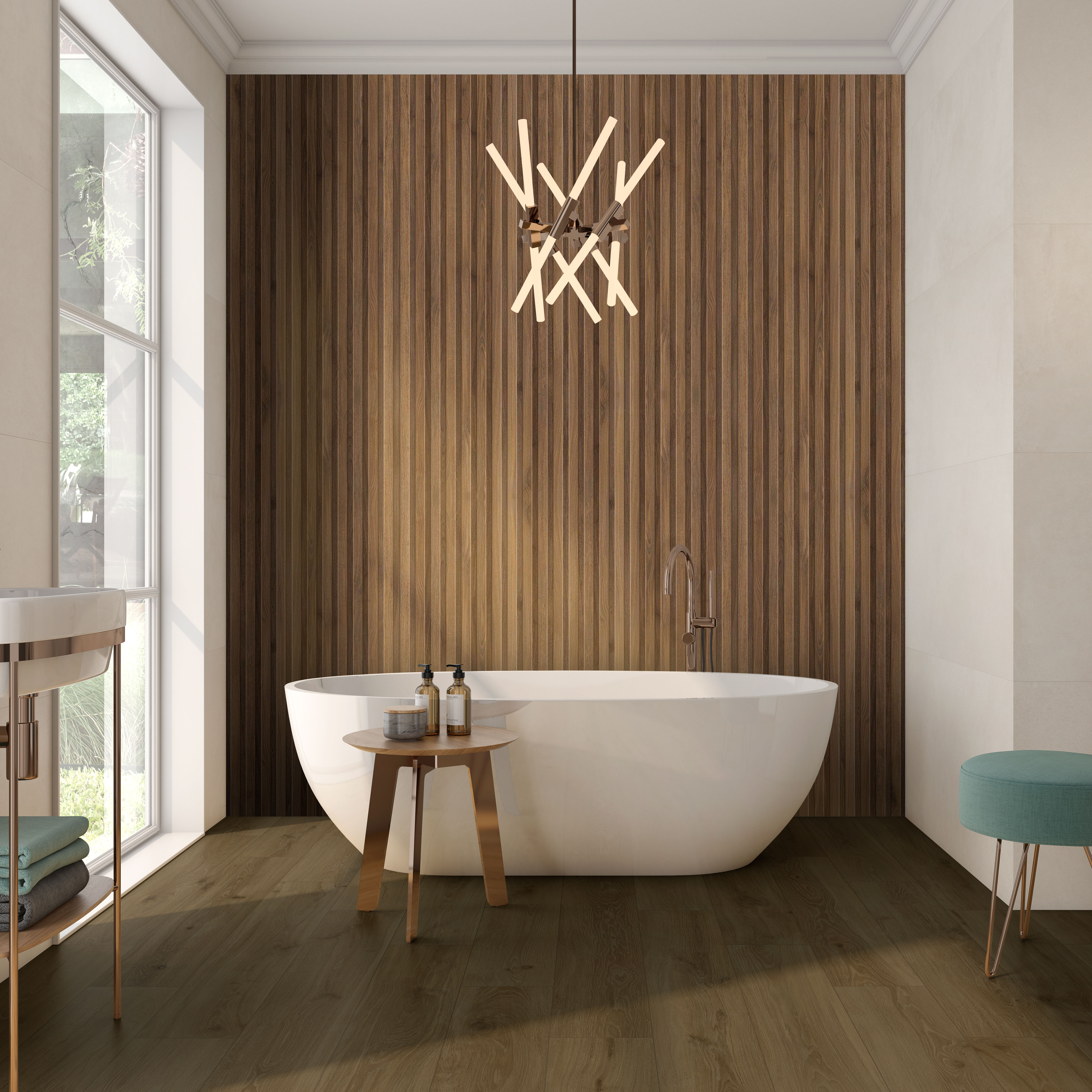 Wickes Boutique Nordika Walnut Structured Dcor Porcelain Wall Tile - 1200 x 600mm