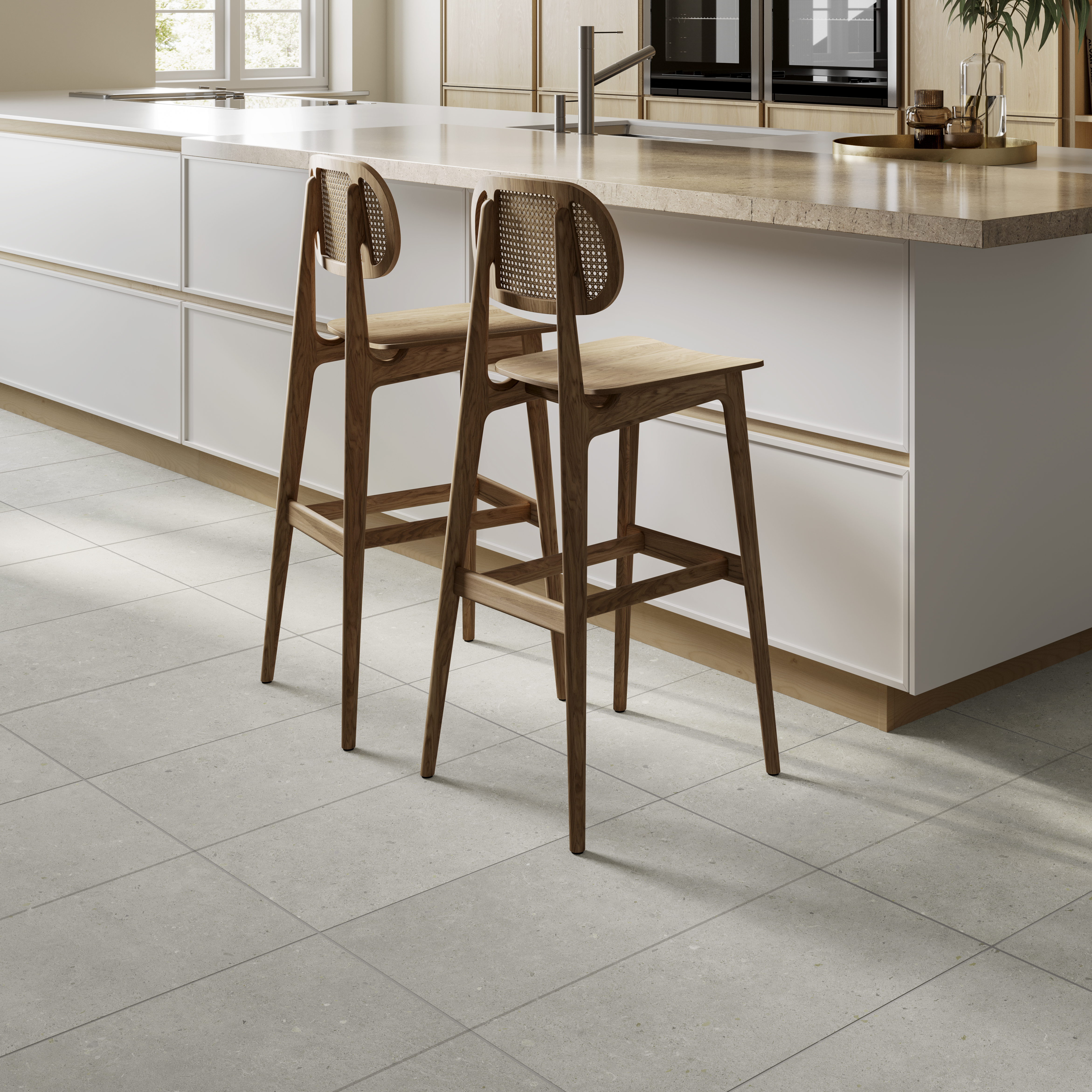 Wickes Boutique Mallory Stone Matt Porcelain Wall & Floor Tile - 600 x 300mm