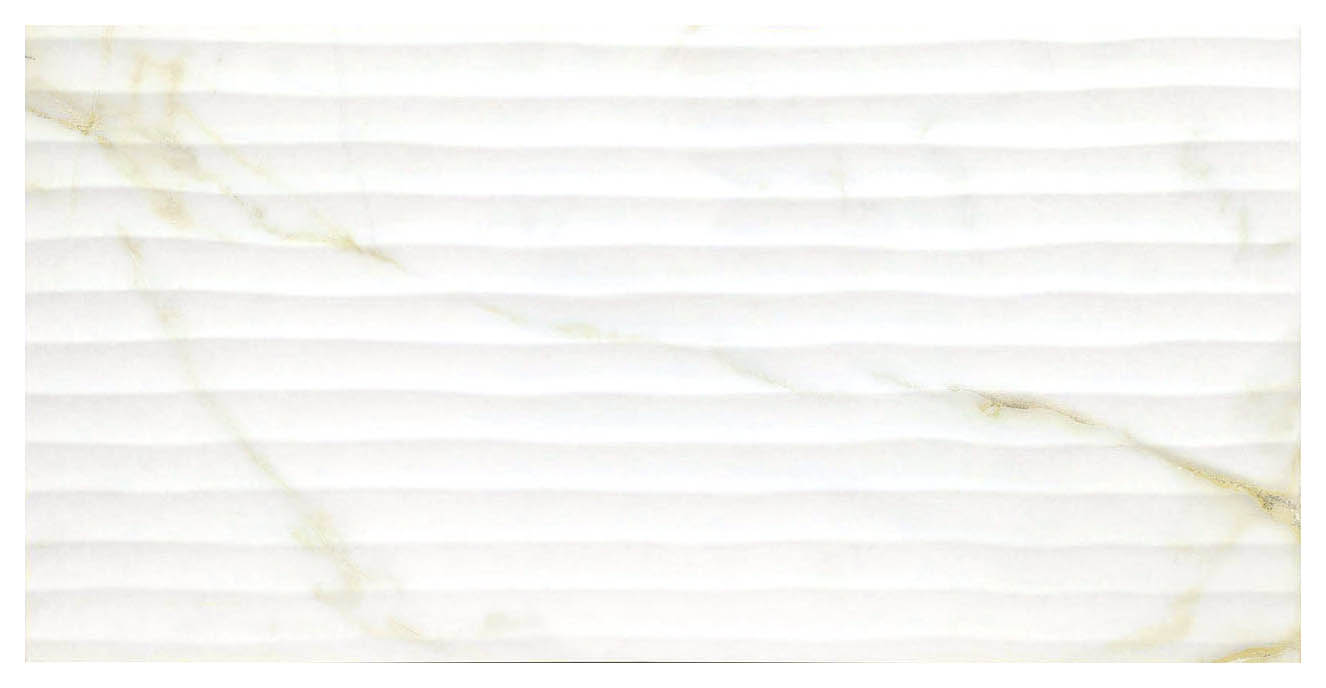 Wickes Boutique Bolero White Dcor Matt Ceramic Wall Tile - Cut Sample