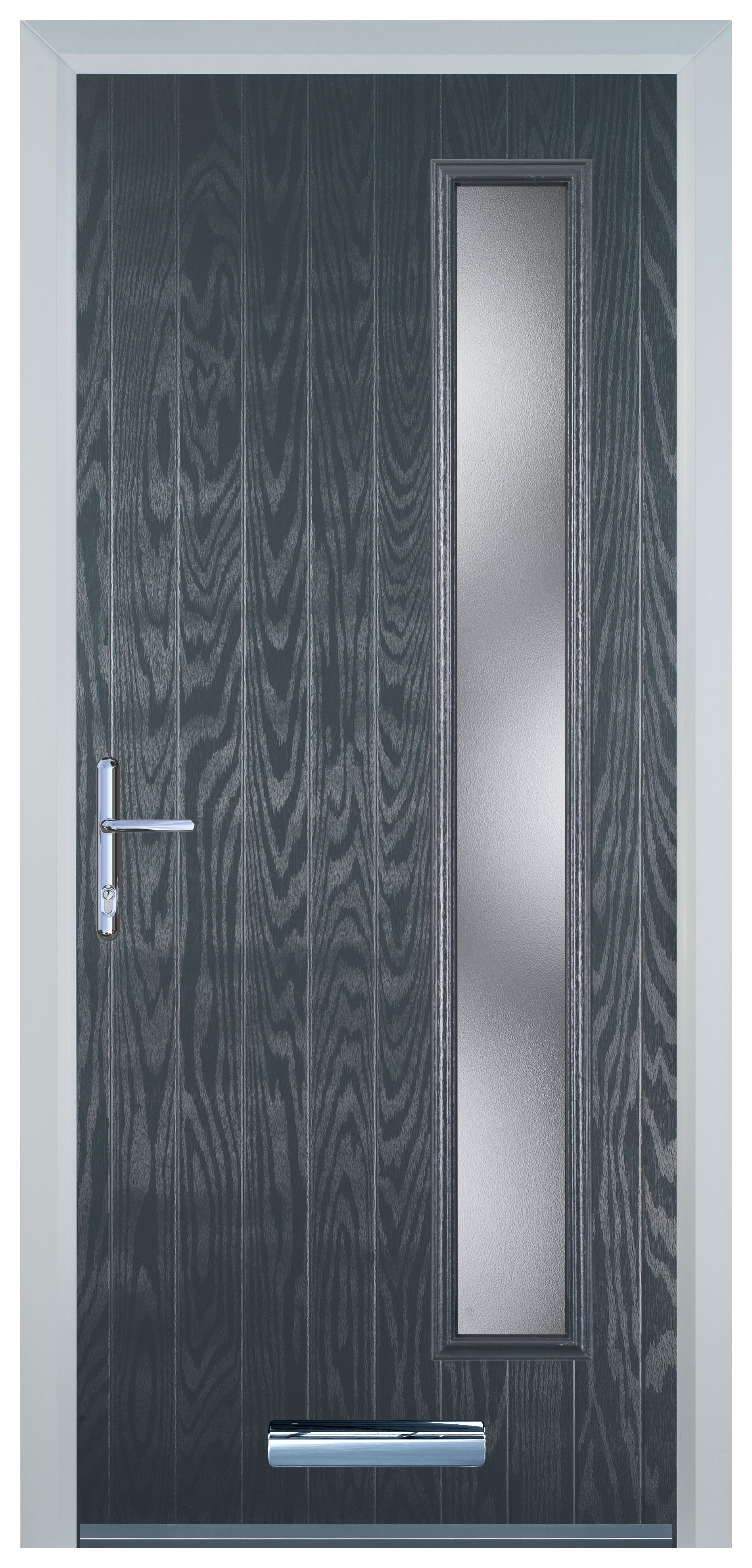 Door-Stop Cottage Long Glazed Anthracite Grey Right Hand