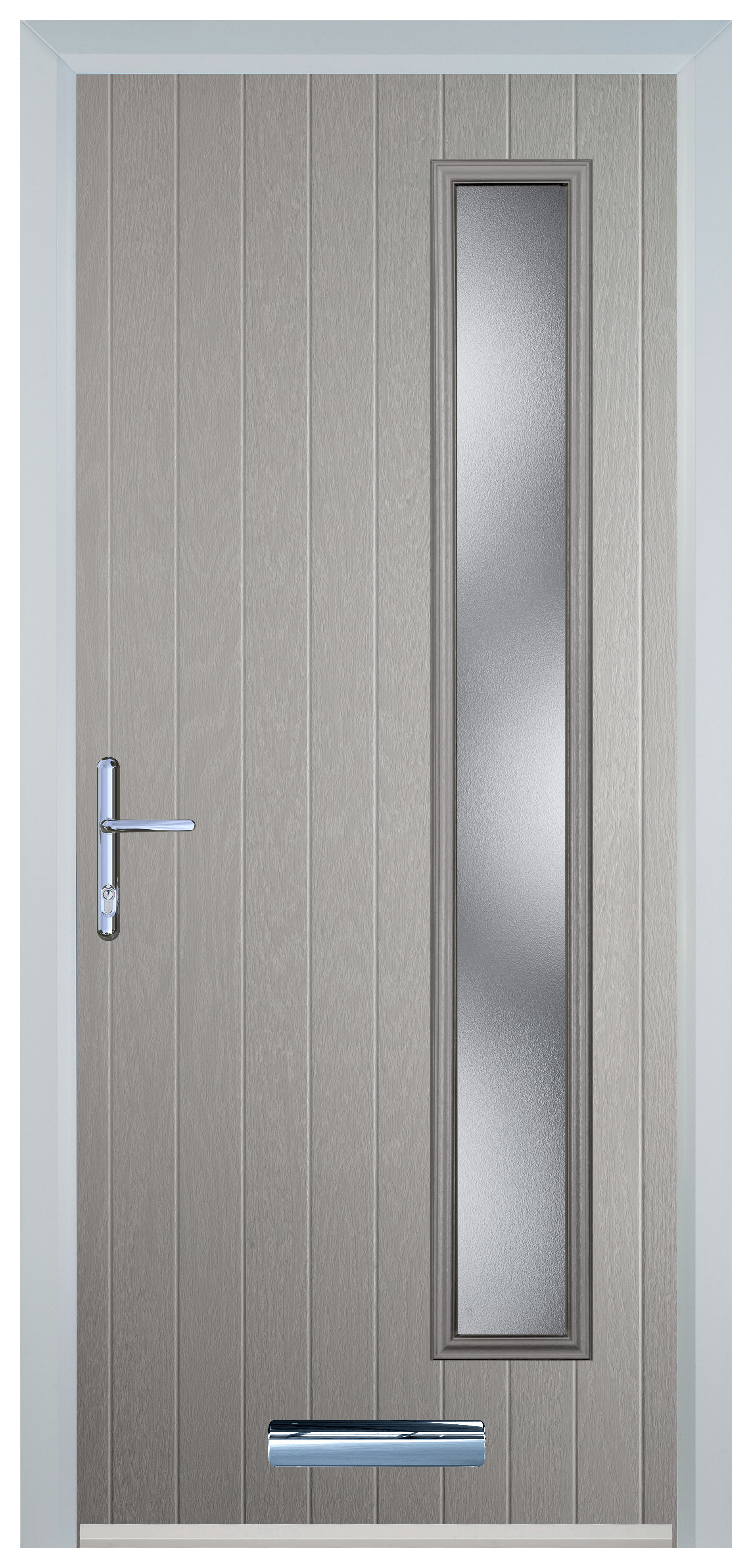 Door-Stop Cottage Long Glazed Agate Grey Right Hand