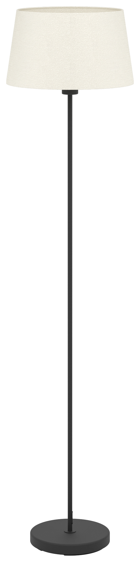 Eglo Febres Traditional Floor Lamp - White & Black Steel