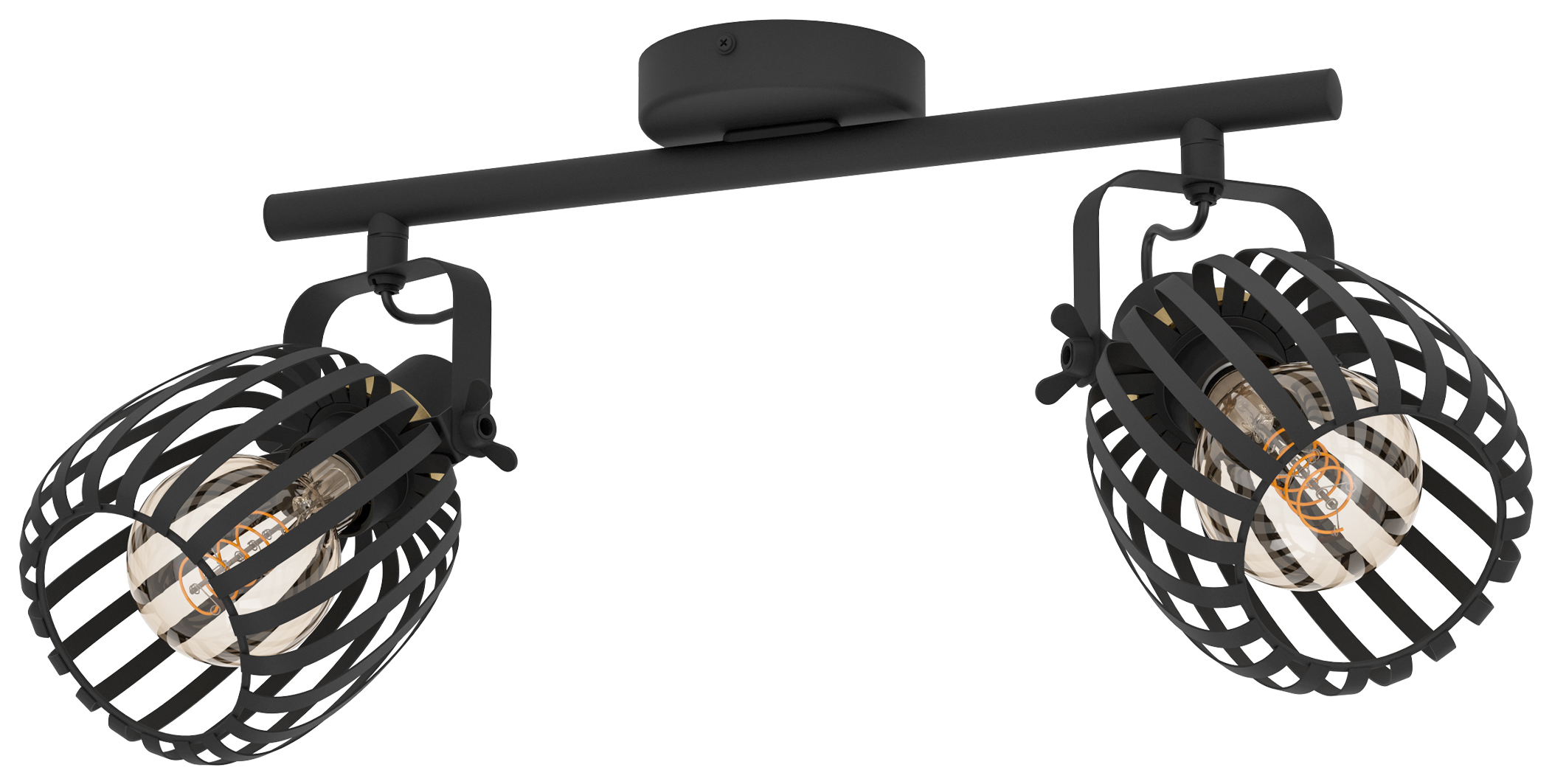 Eglo Girona 2 Light Steel Spotlight - Black