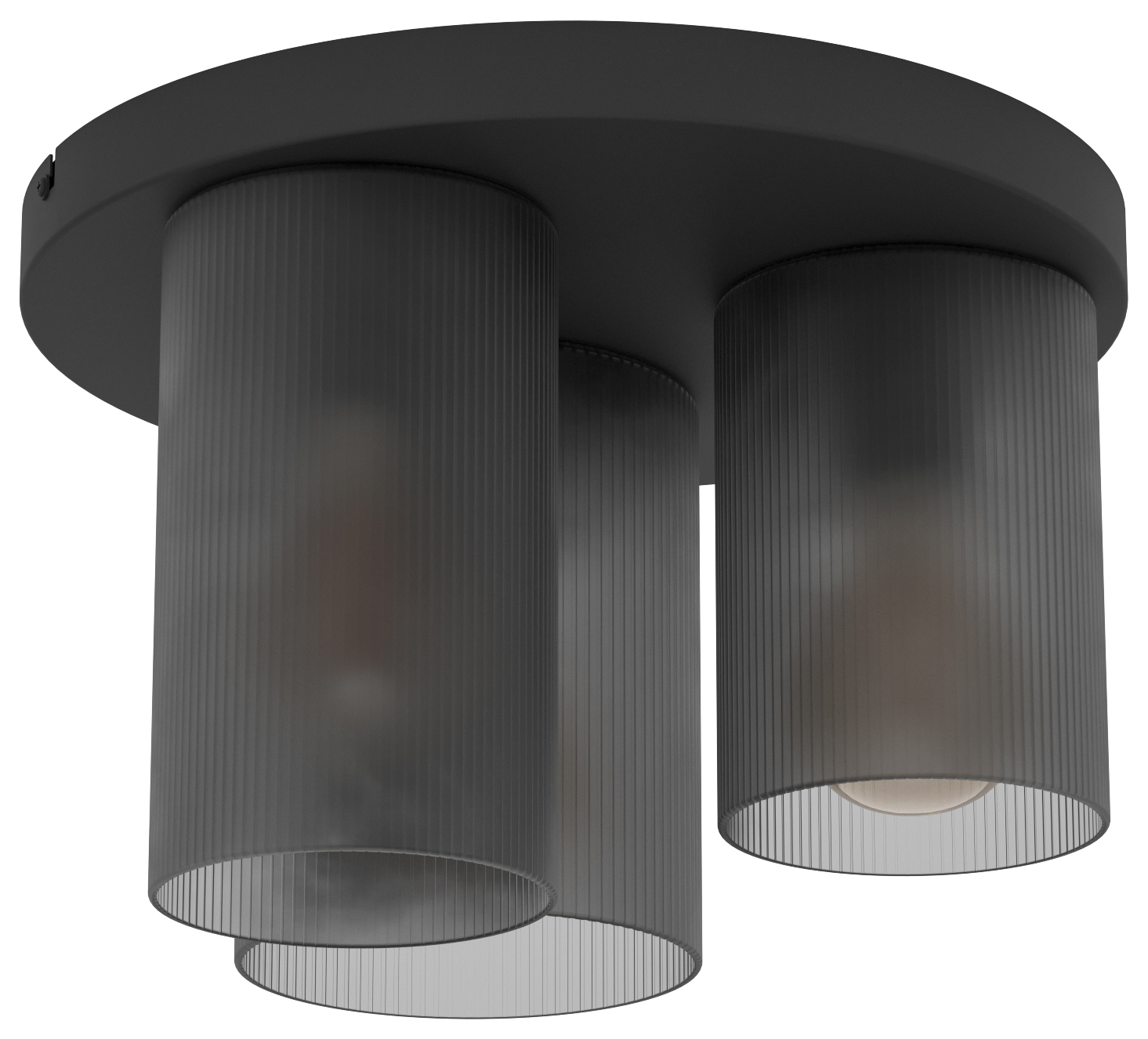 Eglo Colomera Glass & Steel Ceiling Light - Black