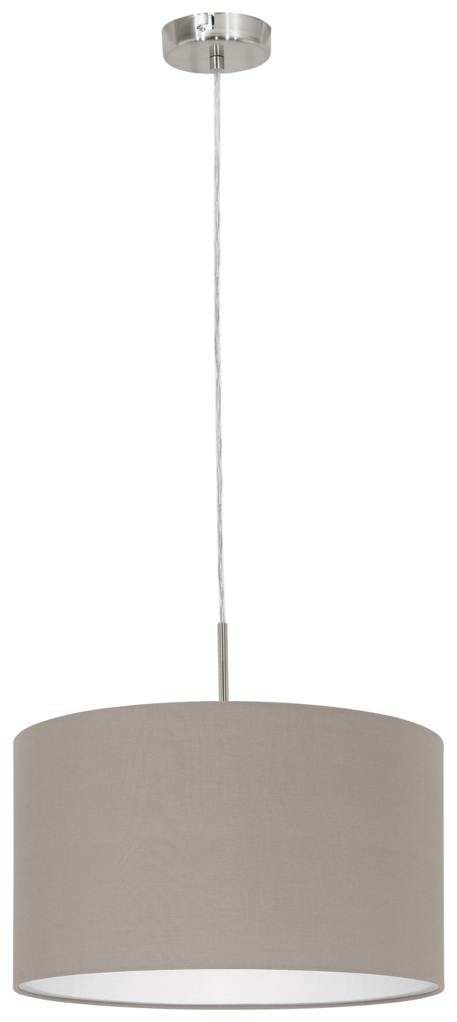 Eglo Pasteri Fabric Pendant Light - Taupe