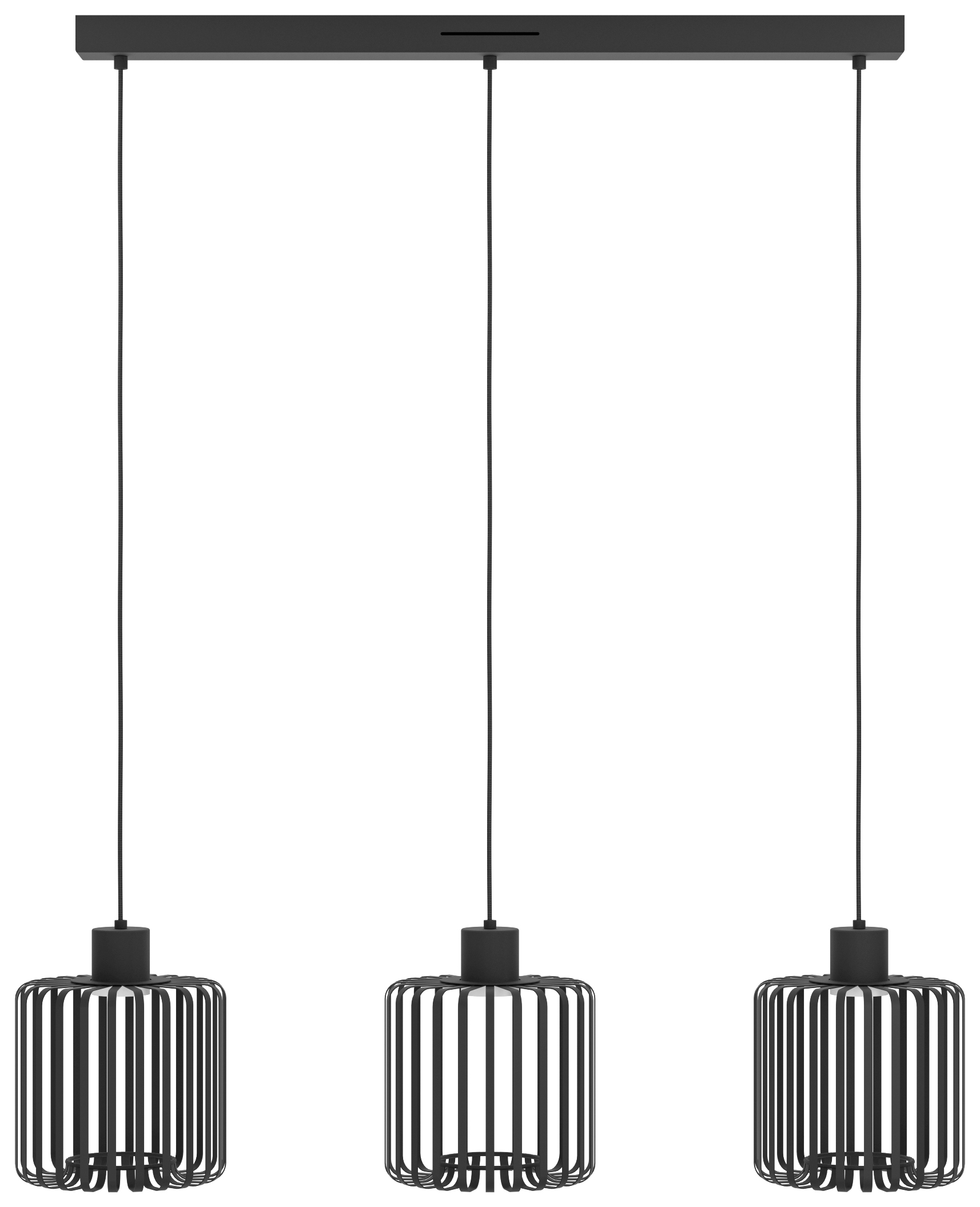 Eglo Ginestrone-Z 3-Light RGB Pendant Light - Black