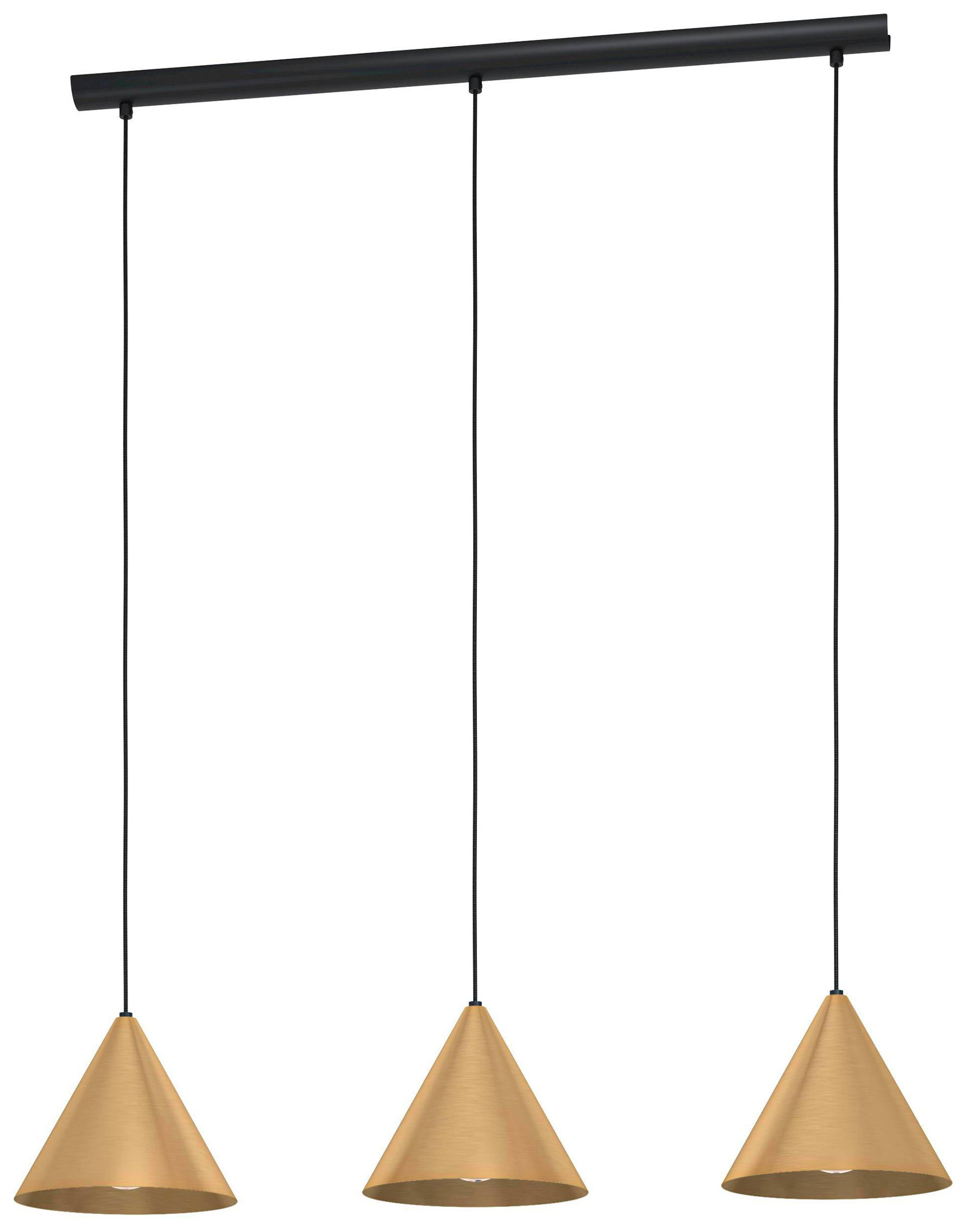 Eglo Narices 3-Light Pendant Light - Black & Gold