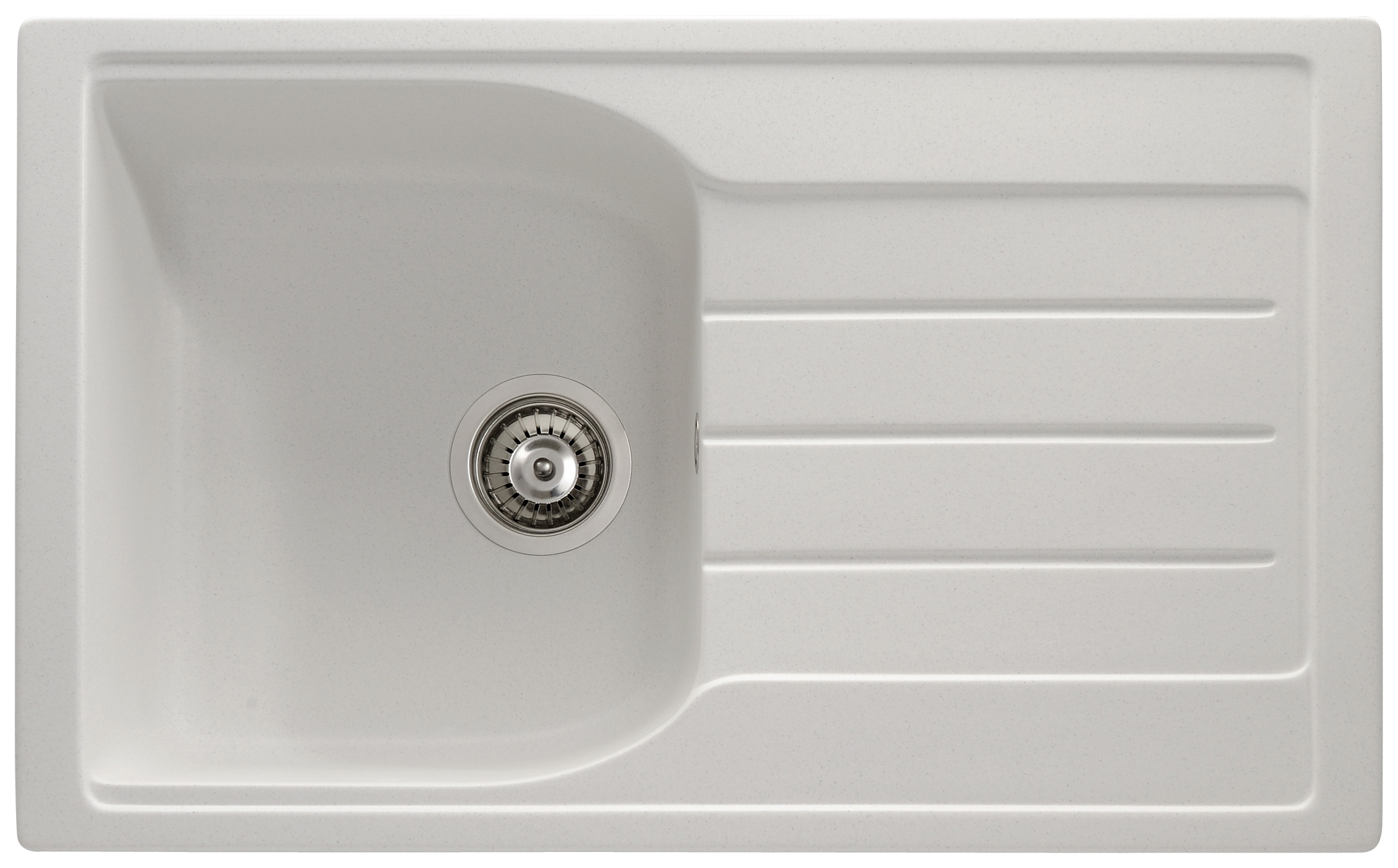Abode Oriel 1 Bowl Composite Granite Kitchen Sink - Frost White