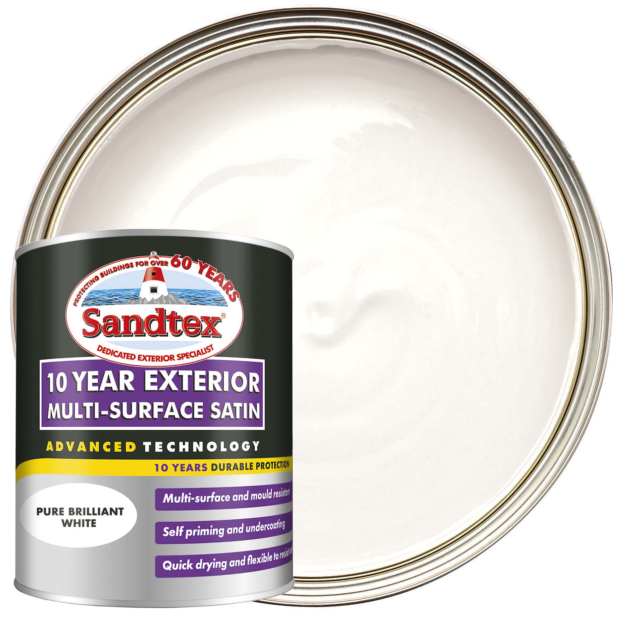 Sandtex 10 Year Multi Surface Exterior Satin Pure
