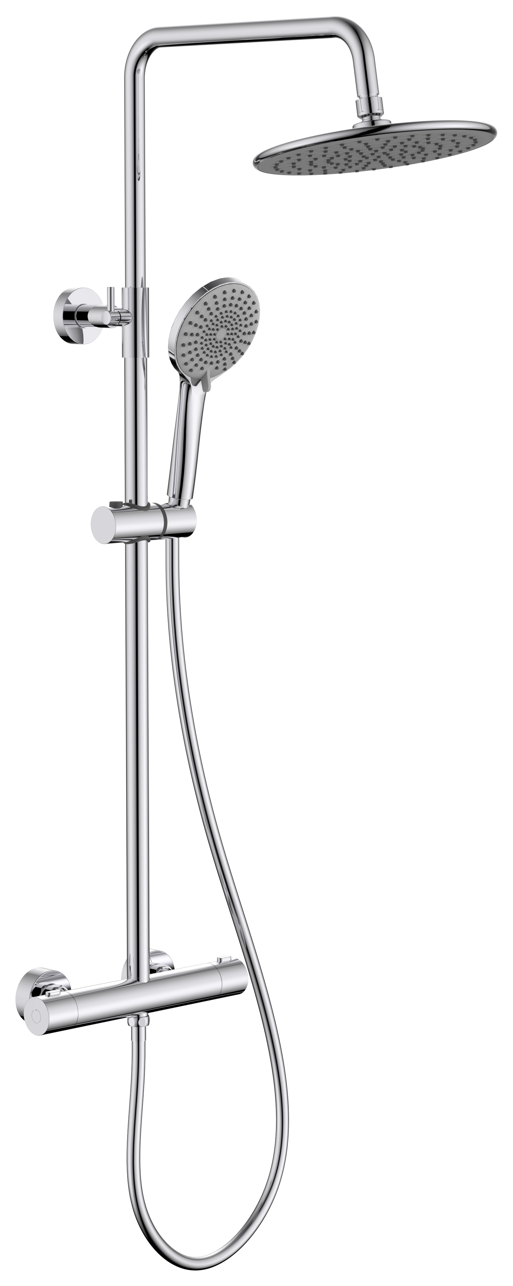 Wickes Mariz Round Dual Outlet Mixer Shower - Chrome