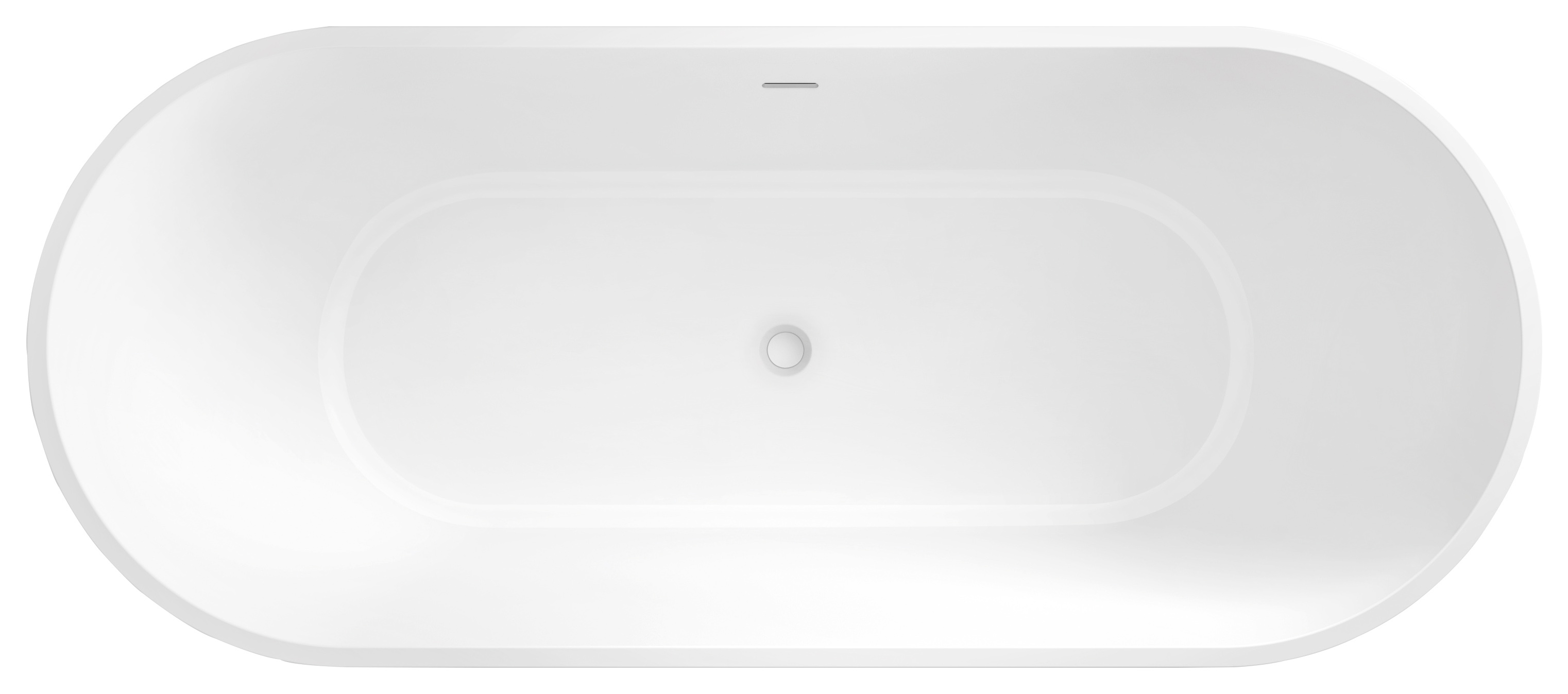 Wickes Hambleden Oval Freestanding Contemporary Bath - 1650 x 700mm