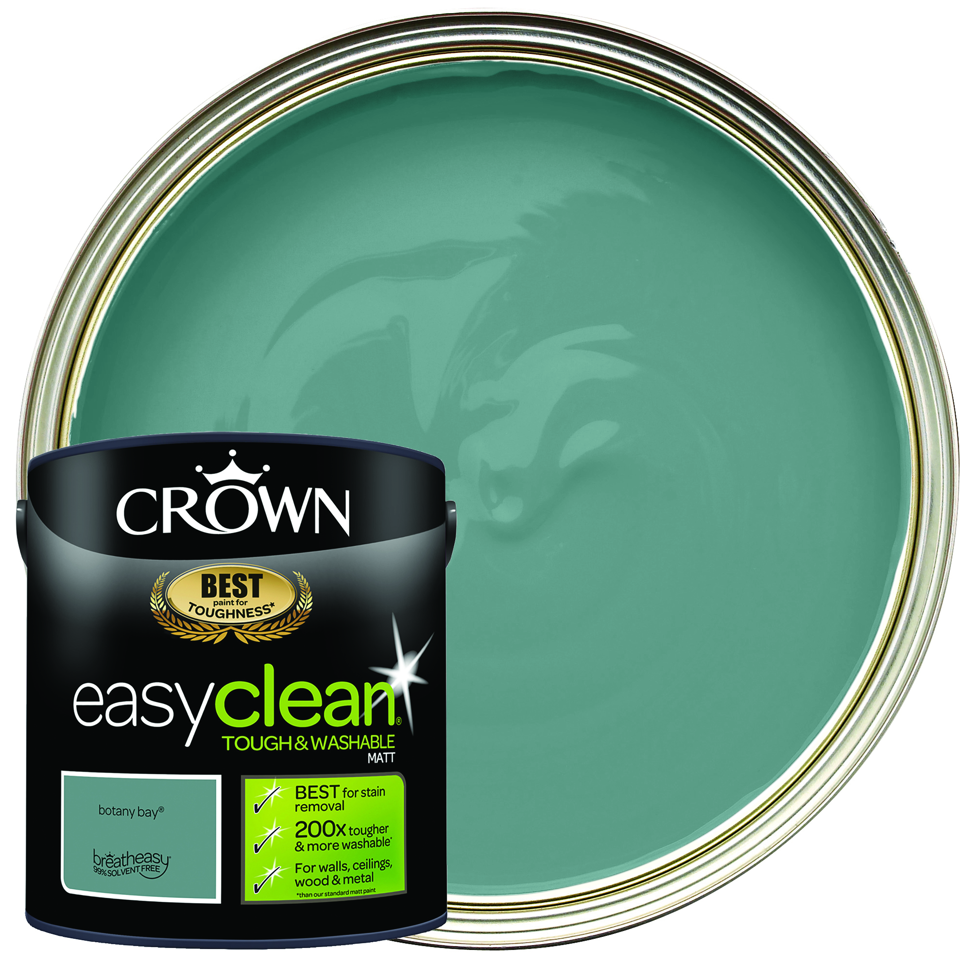 Crown easyclean Matt Emulsion Botany Bay 2.5L