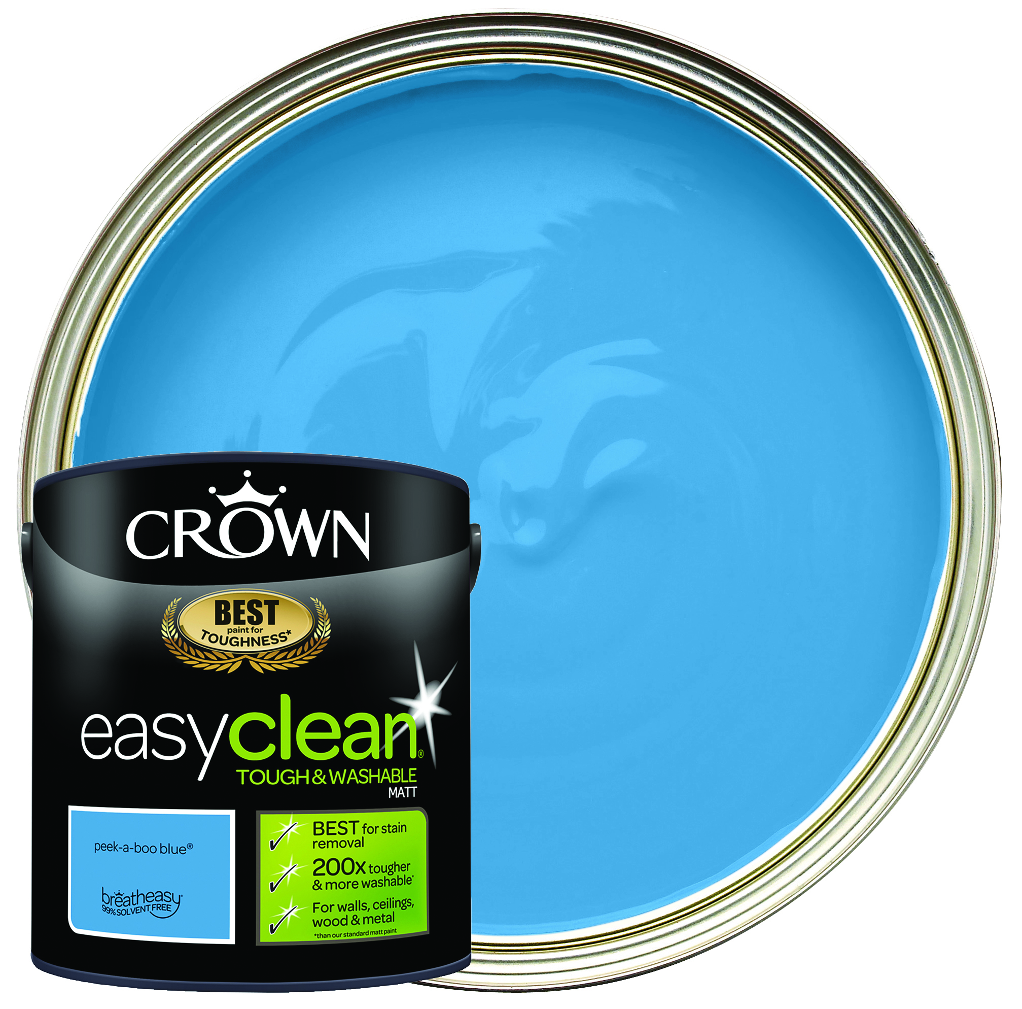 Crown easyclean Matt Emulsion Peek-A-Boo Blue 2.5L